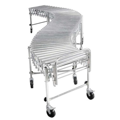 Convoyeurs extensibles/flexibles Gravity 200, 18" la x 28' 5" lo, Capacité de 200 lb par pi lin.