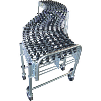 Convoyeurs extensibles/flexibles, 18" la x 12' 2" lo, Capacité de 226 lb par pi lin.