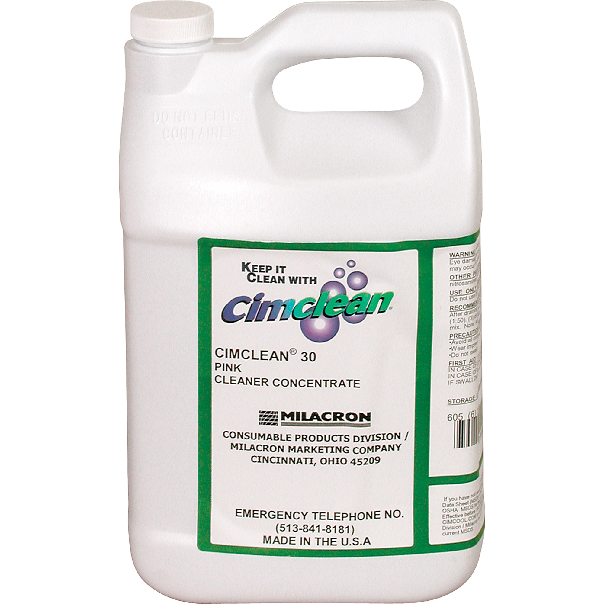 Nettoyant CIMCLEANMD 30, 1 gal./1,0 gal., Cruche