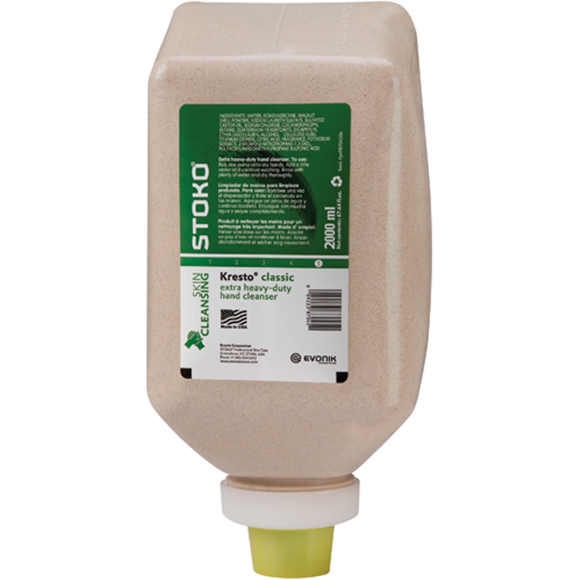 Nettoyant extra puissant pour les mains KrestoMD, Pâte, 2 L, Bouteille, Parfumé