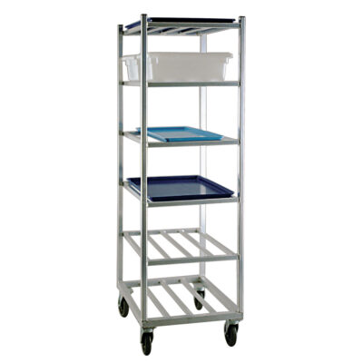 Chariot à tablettes, 6 Tiers, 20-7/8" la x 67" h x 27" p, Capacité 450 lb