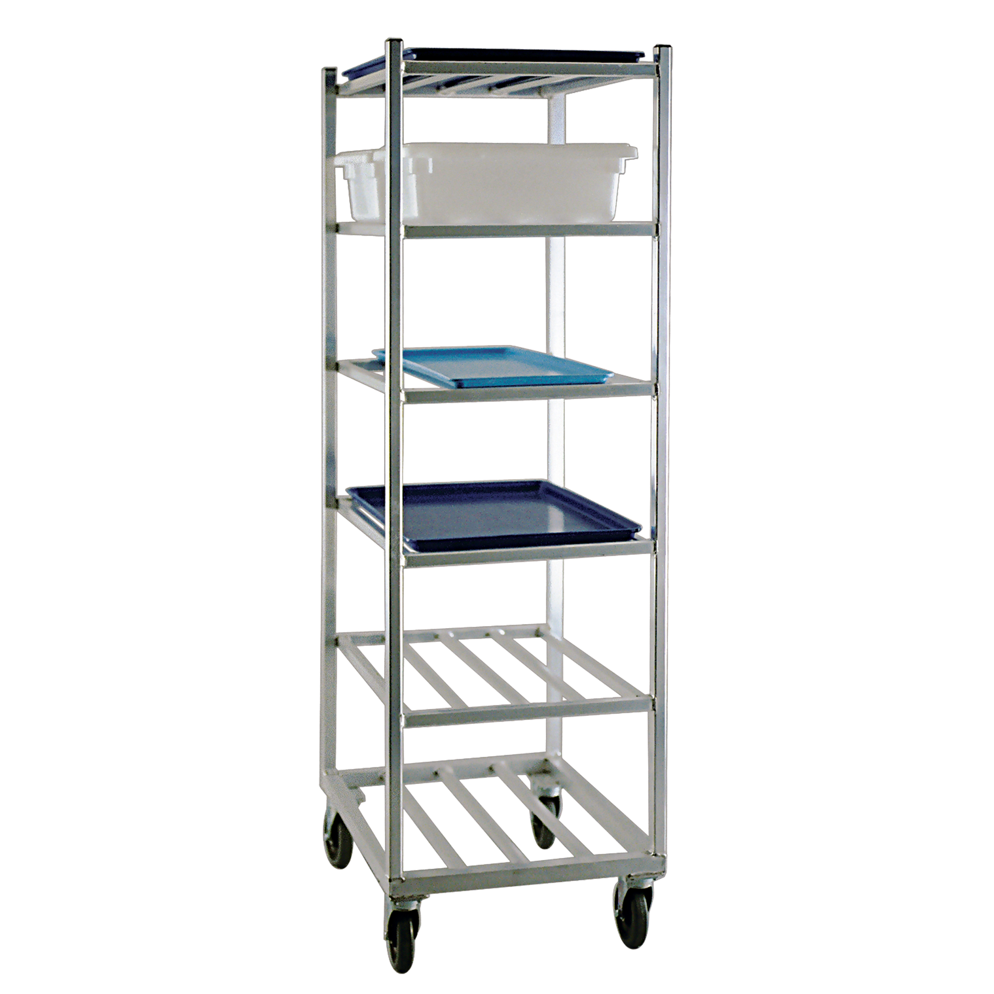 Chariot à tablettes, 6 Tiers, 20-7/8" la x 67" h x 27" p, Capacité 450 lb
