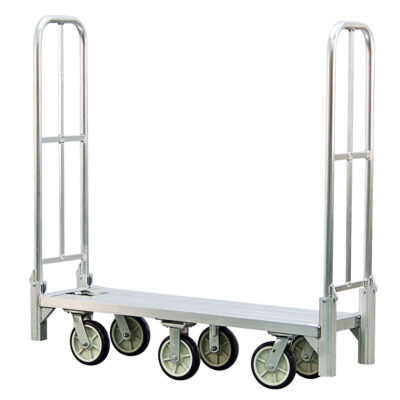 Chariot de livraison en vrac pliant en aluminium U-Boat, 18" la x 61" lo, 1200 lb cap, Roues Polyuréthane