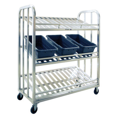 Chariot de préparation, 3 Tiers, 59" la x 67-1/2" h x 26" p, Capacité 1000 lb