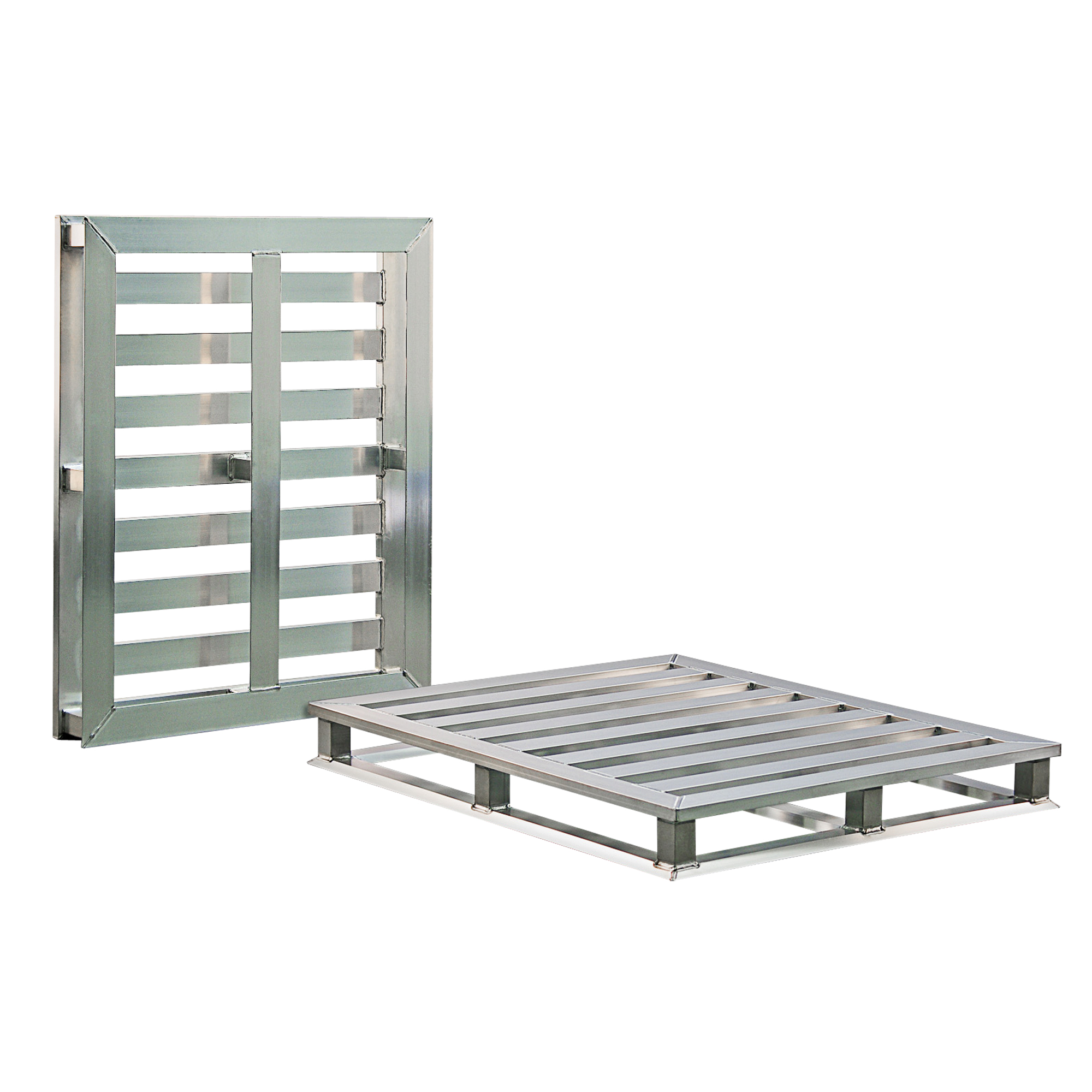 Palette à cadre tubulaire en aluminium 4 côtés