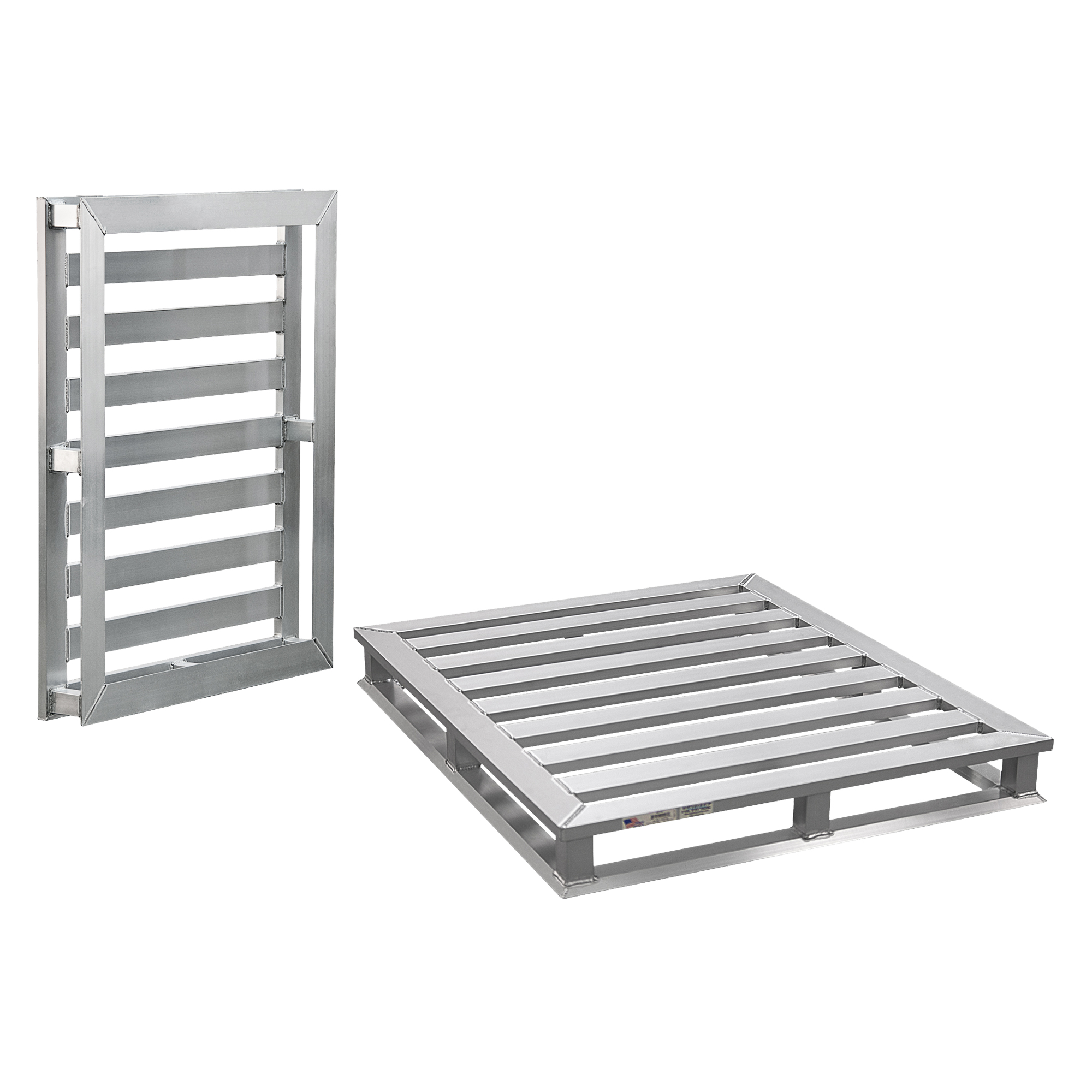 Palette à cadre tubulaire en aluminium 4 côtés