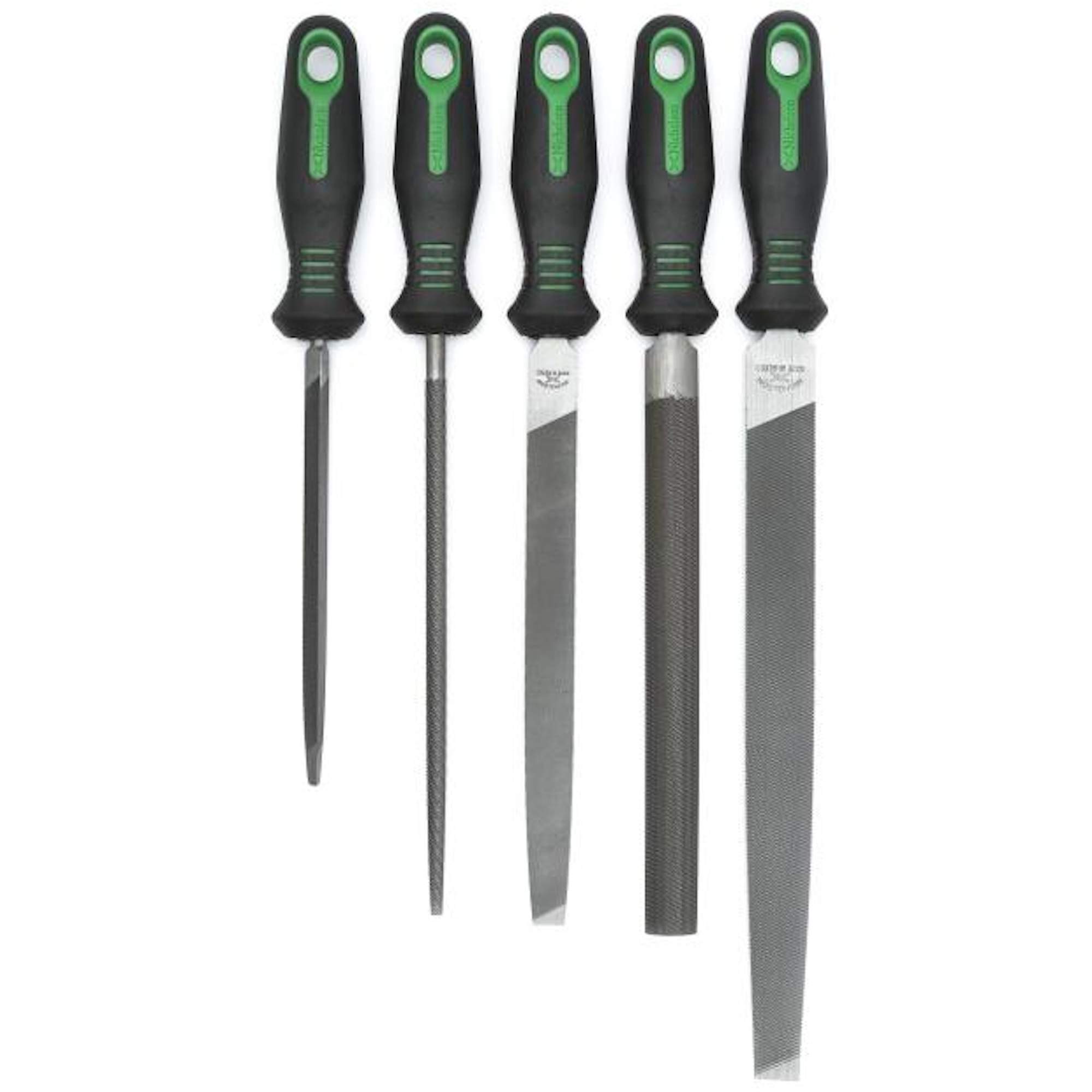 Jeu anniversaire de limes avec manches ergonomiques, 5 pièces