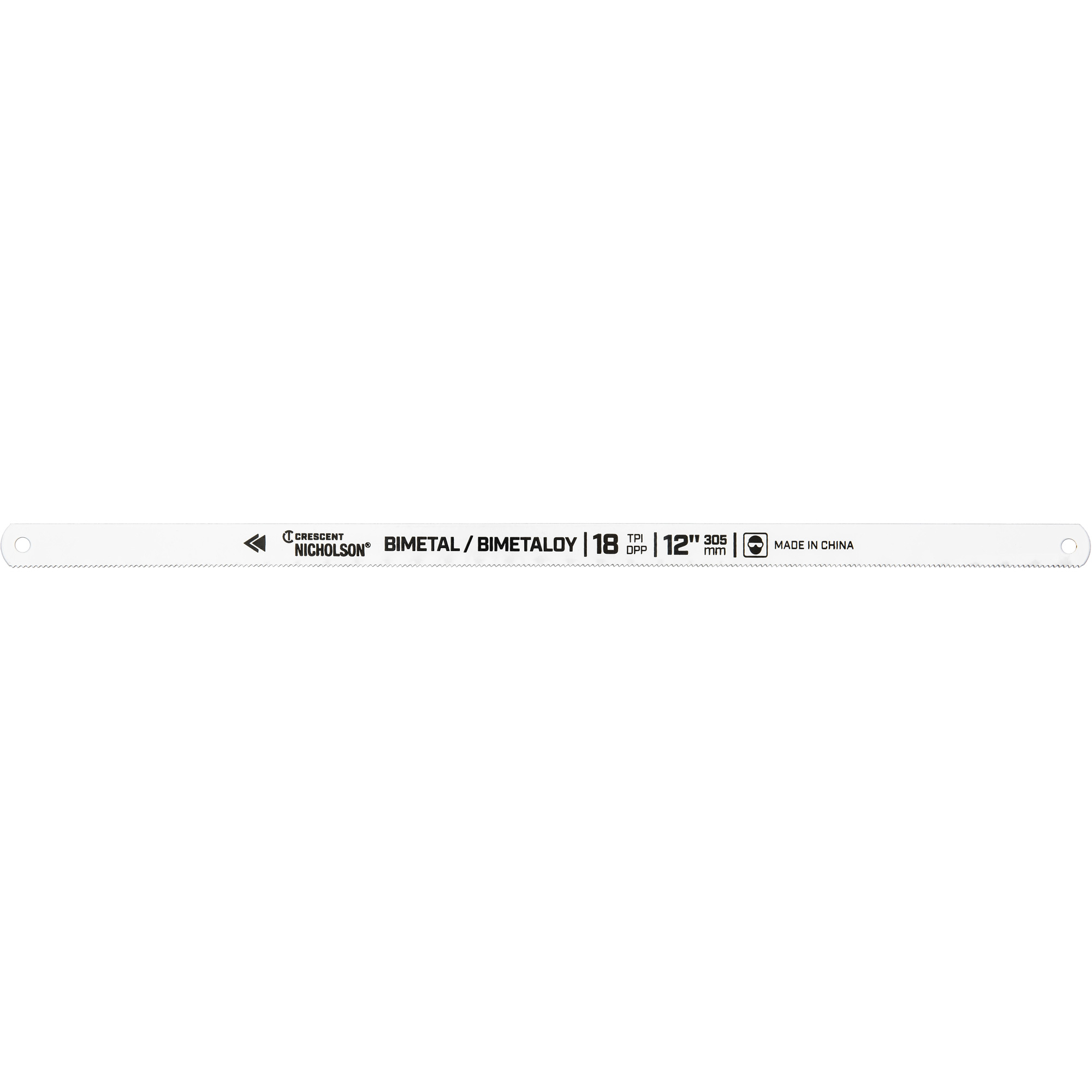 Lames pour scie à métaux Bi-MetaloyMD, Bimétal, 12" lo, 18 dents par pouce