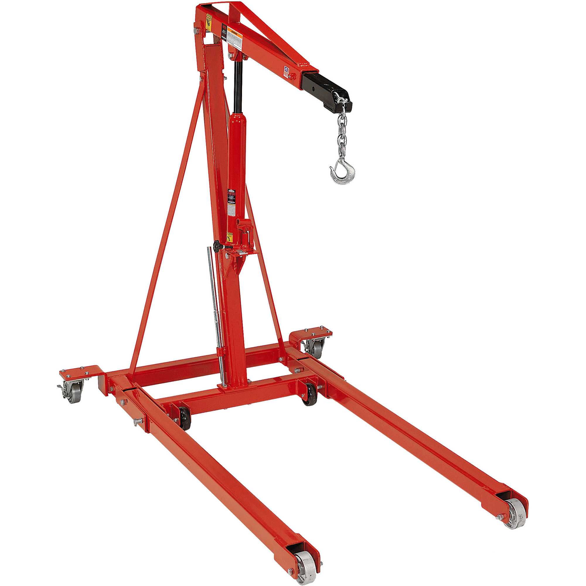 Grue pliante pour moteur, Capacité 2500 lb (1,25 tonne)