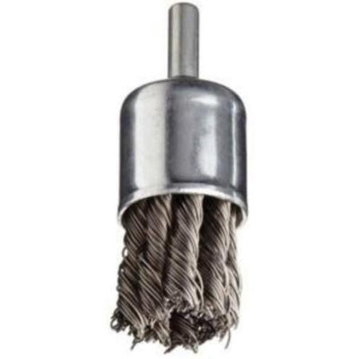 Brosse à fils noués avec moyeu, 1" dia. x 1/4" arbre