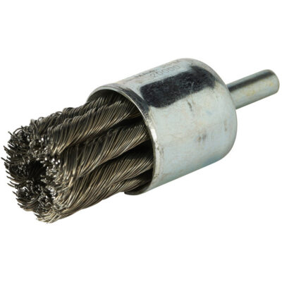 Brosse à fils noués avec moyeu, 1" dia. x 1/4" arbre