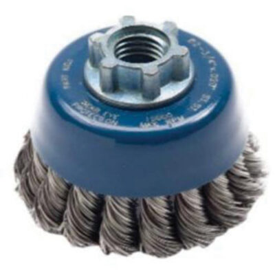 Brosse-boisseau à fils noués, 2-3/4" dia. x 5/8"-11 arbre