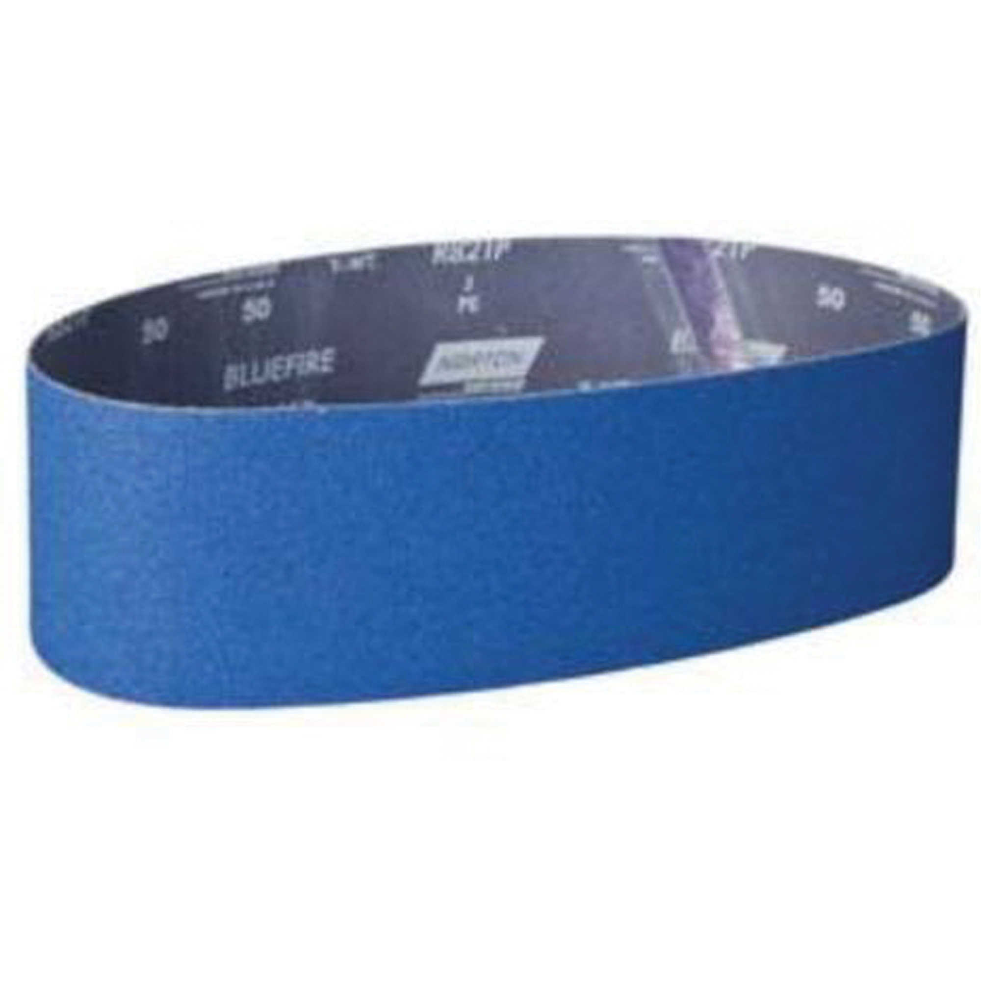 Courroie abrasive à dos étroit BlueFireMD, 4" la x 36" lo, Alumine de zirconium, Grain 50