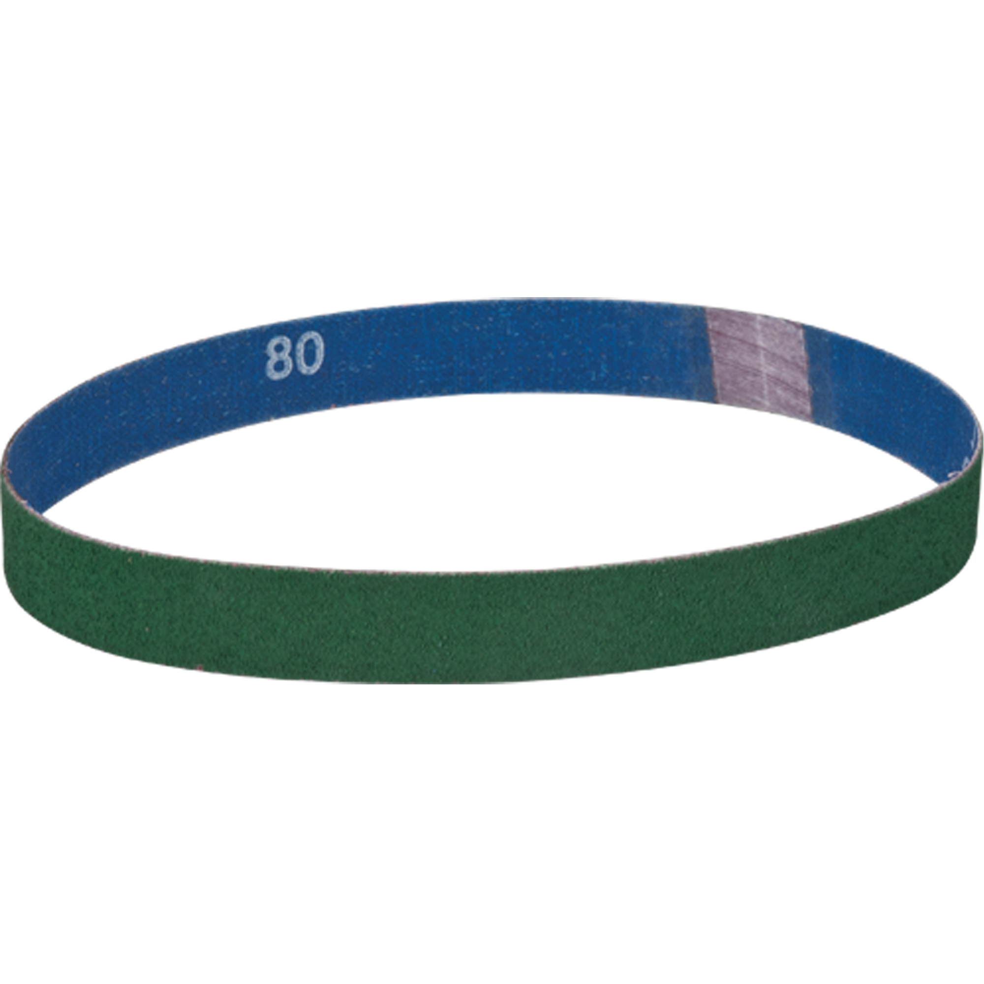Courroie abrasive bleu, 3/4" la x 18" lo, Grain 80
