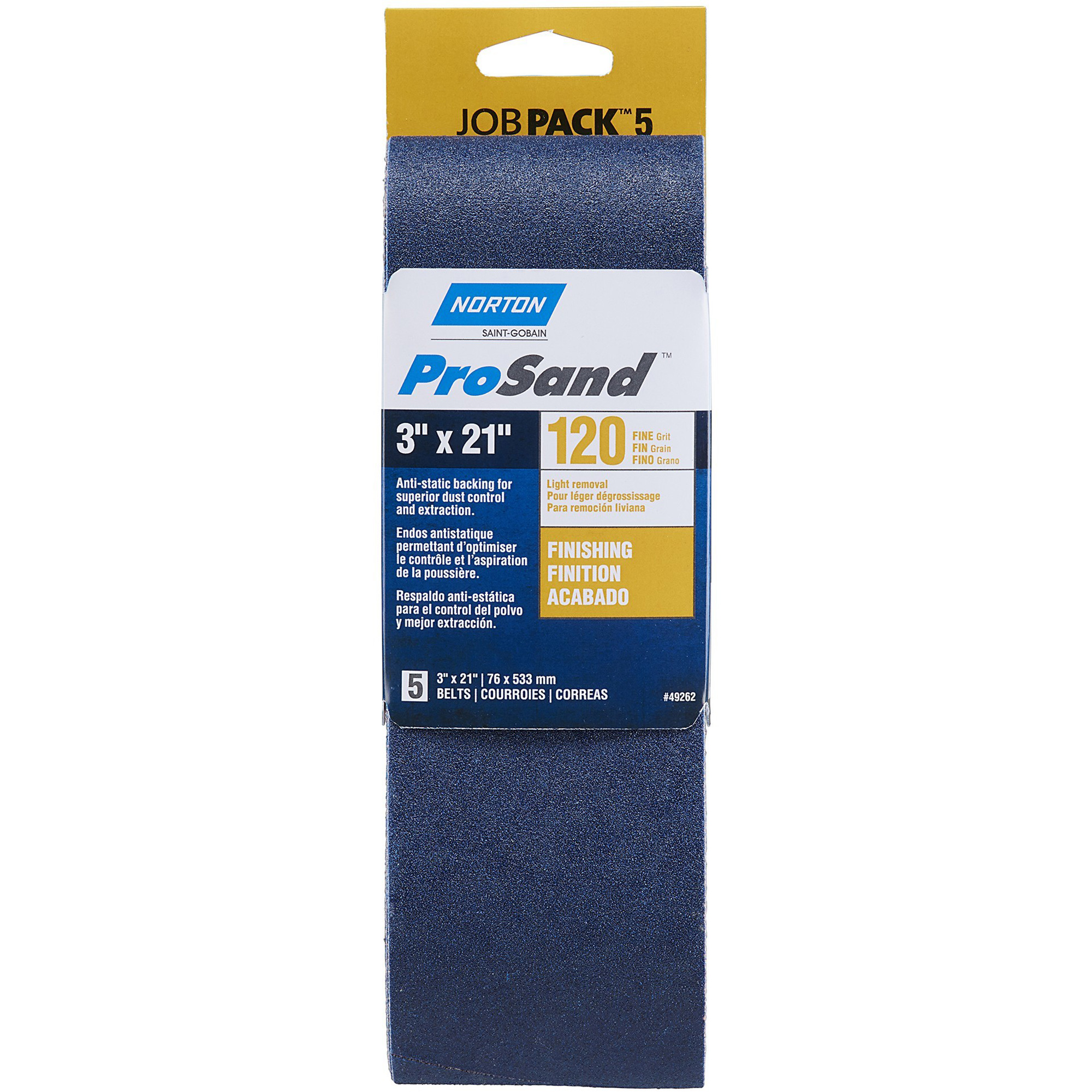 Courroie abrasive portative BlueFireMD, , Alumine de zirconium, Grain 120