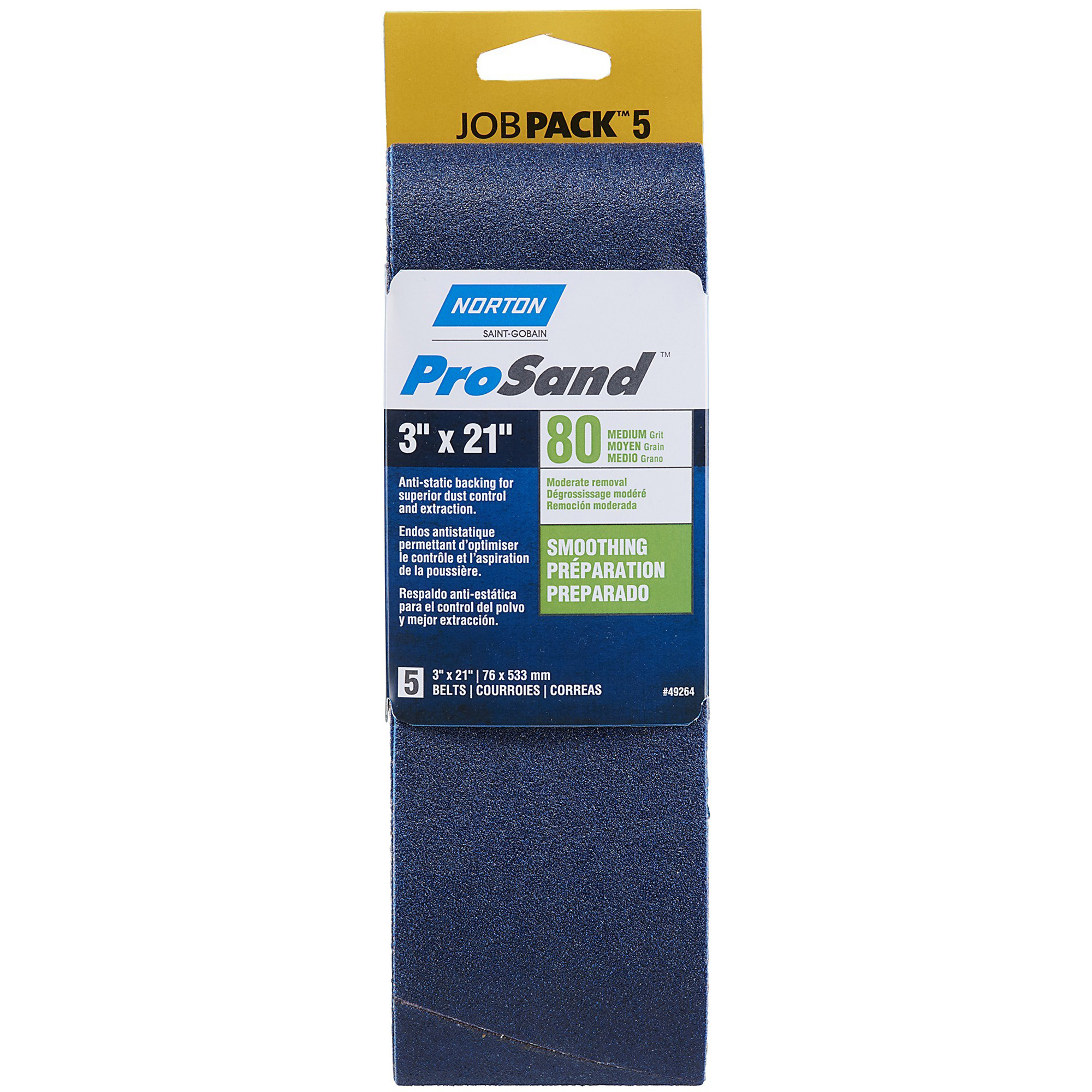 Courroie abrasive portative BlueFireMD, , Alumine de zirconium, Grain 80