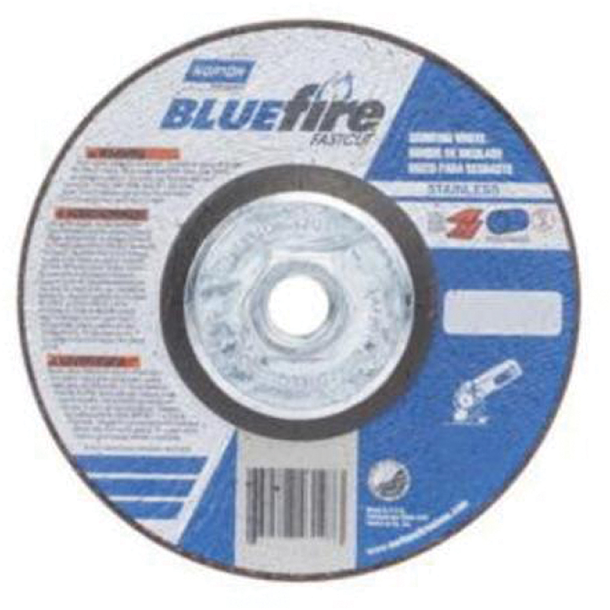 Disque à moyeu déporté BluefireMD, 5" x 1/4", Arbre 5/8"-11, Oxyde d'aluminium/Alumine de zirconium, Type 27