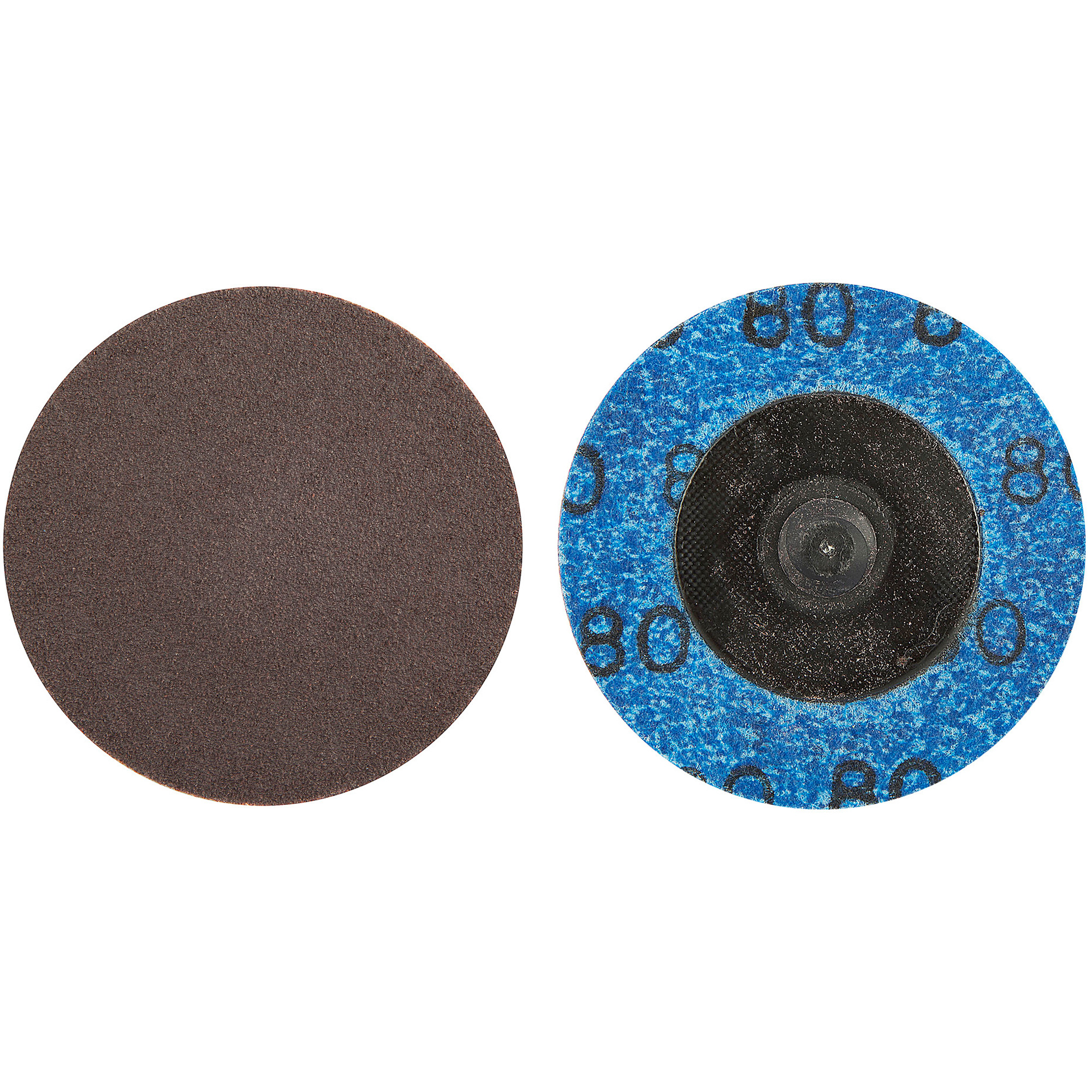 Disque de toile à changement rapide, 2" dia., Grain 80, Oxyde d'aluminium