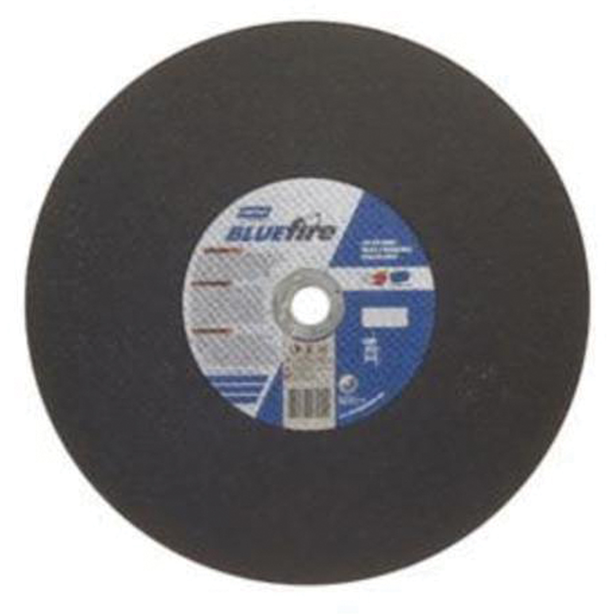 Disques à tronçonner stationnaires BlueFireMD, 16" x 5/32", Arbre de 1", Type 01/41, Alumine de zirconium, 3820 Tr/min