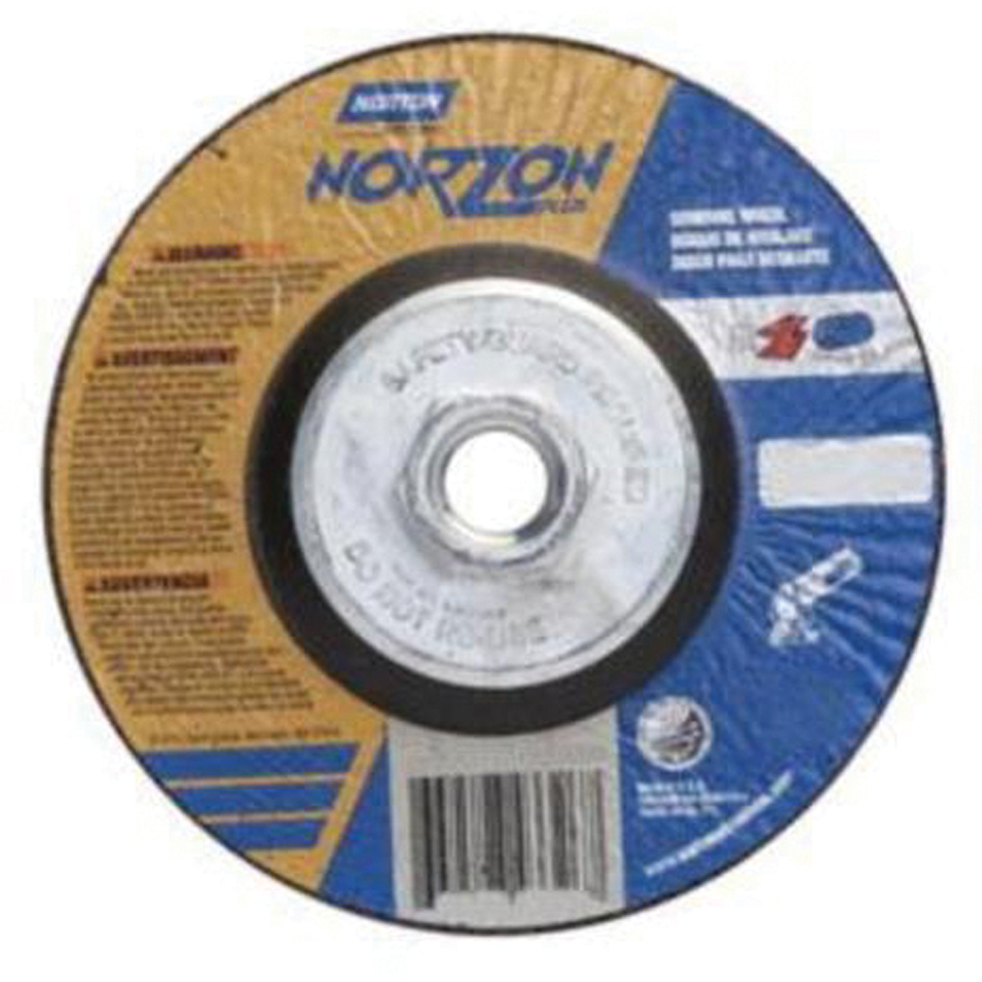 Meules Norzon PlusMD, 5" x 1/4", Arbre 5/8"-11, Céramique d'alumine, Type 27