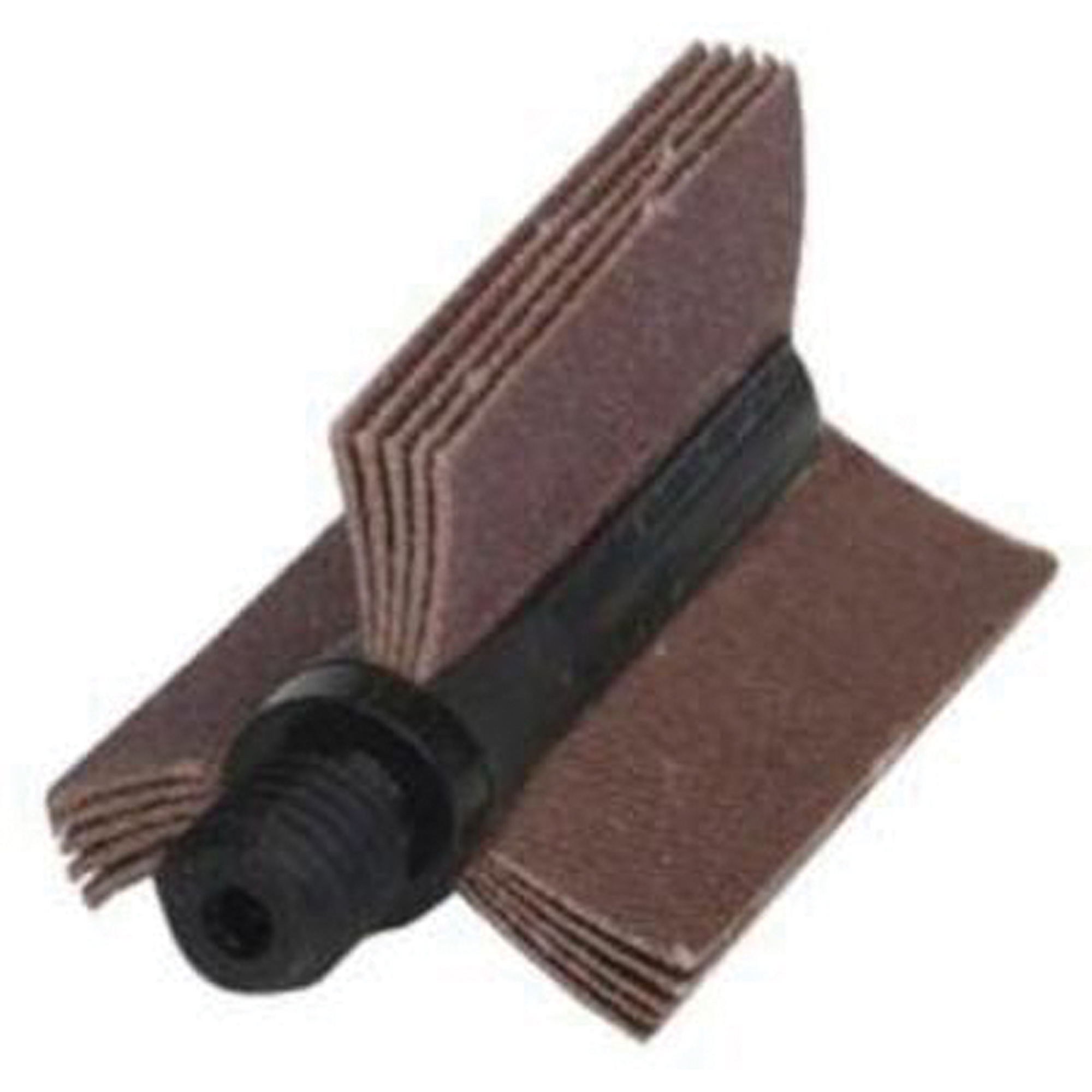 Outil de polissage d'alésage à lamelles ordinaires B-405, Oxyde d'aluminium, Grain 60, 1-3/4" x 1-1/2" x