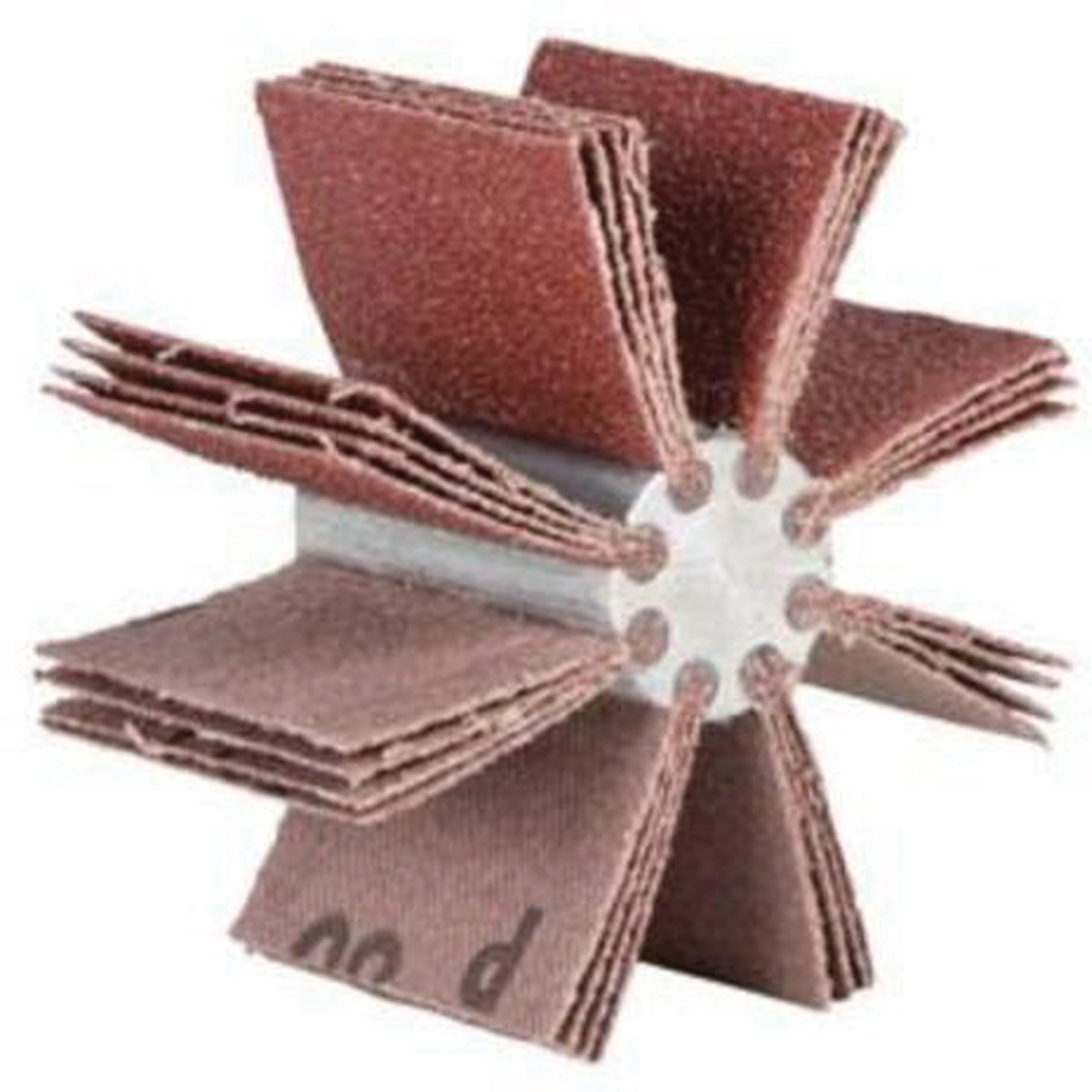 Outil de polissage d'alésage à lamelles ordinaires B-815, Oxyde d'aluminium, Grain 60, 3-3/4" x 1-1/2" x