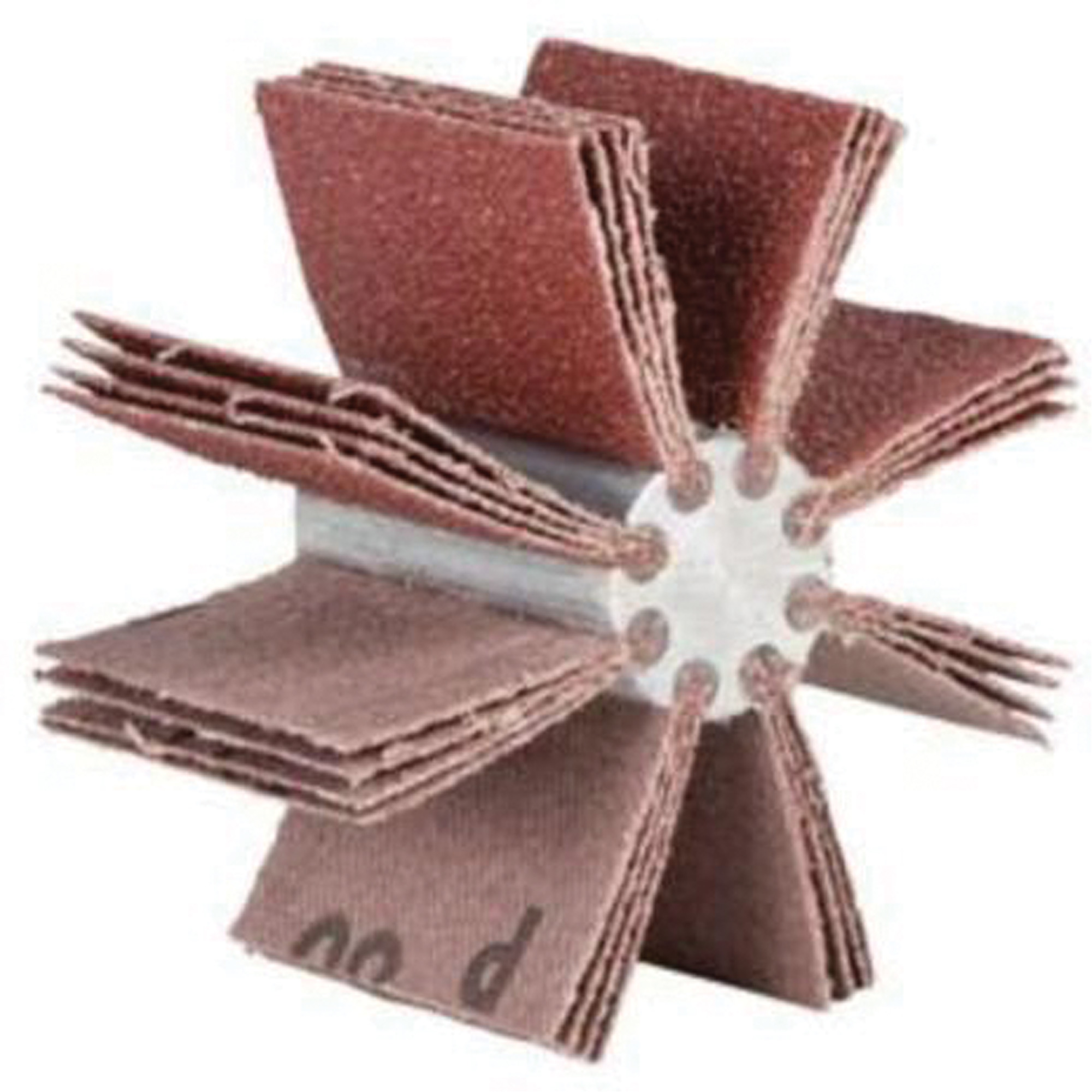 Outil de polissage d'alésage à lamelles ordinaires B-820, Oxyde d'aluminium, Grain 60, 4-3/4" x 1-1/2" x