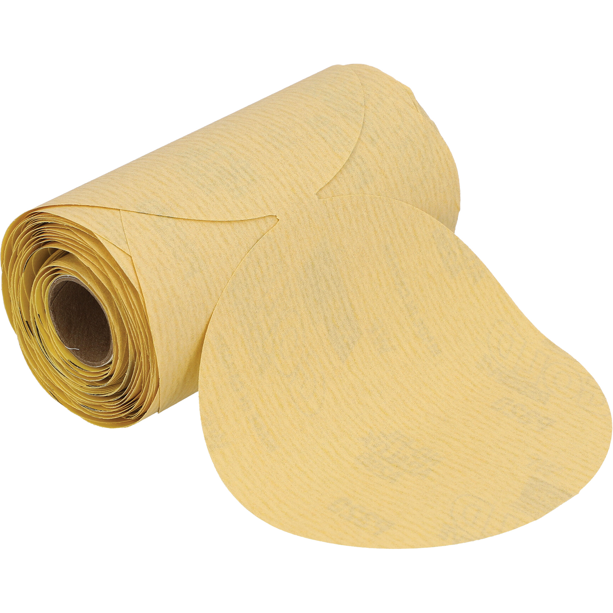 Rouleau de disque abrasif série A296 avec fixation PSA, 5" dia., Grain 320, Oxyde d'aluminium