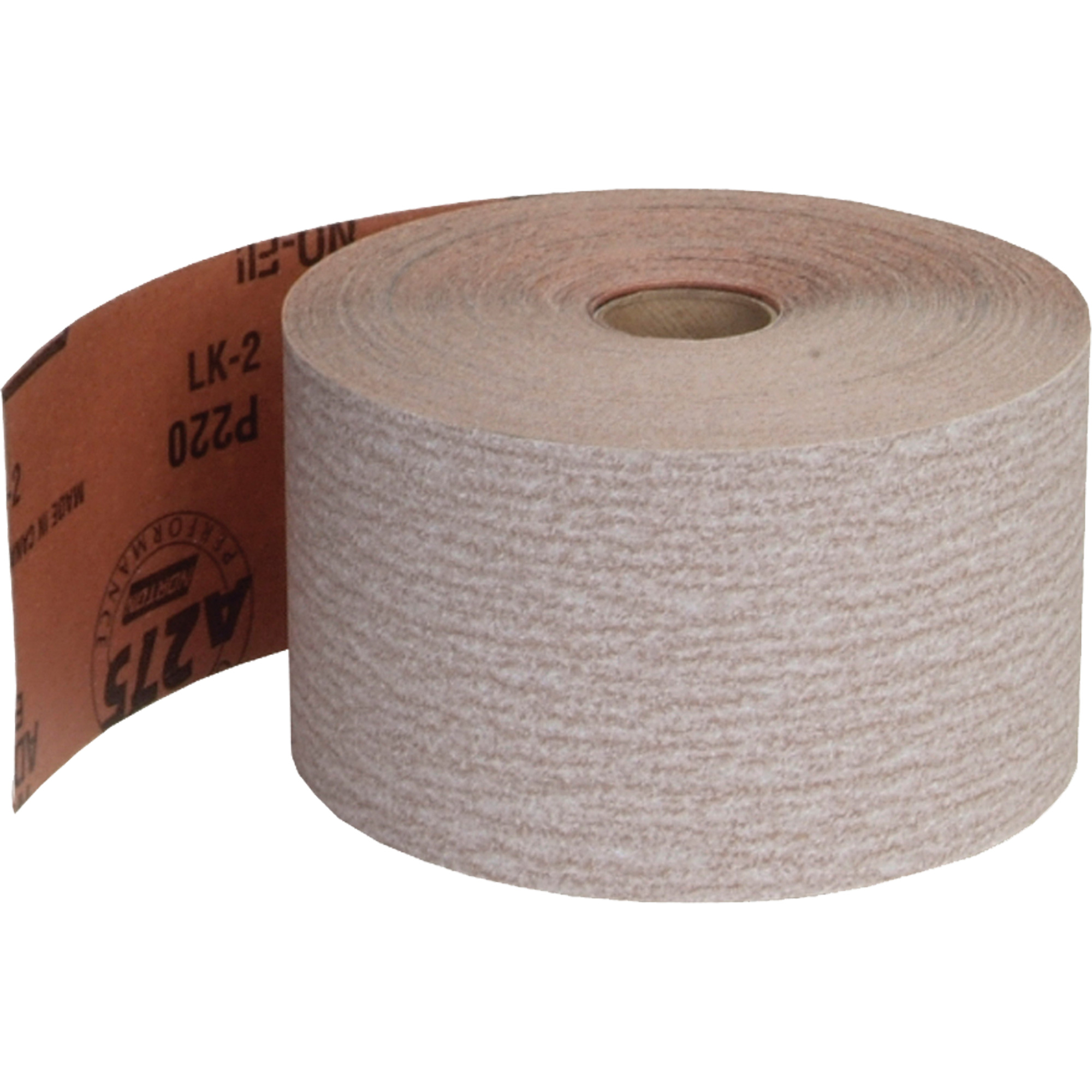 Rouleau de papier abrasif PSA sans chargement, Oxyde d'aluminium, 2-3/4" la x 135' lo, Grain 220