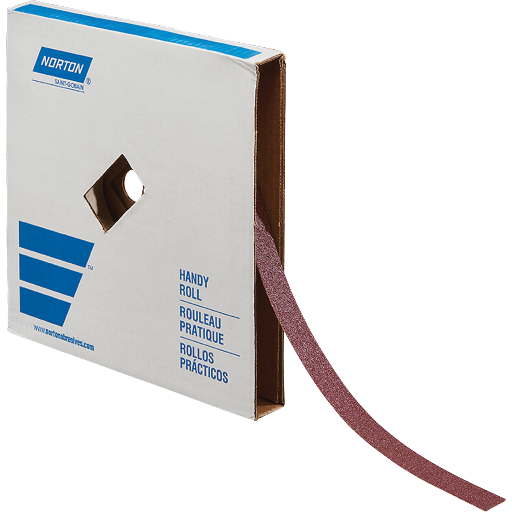 Rouleau de ponçage pratique R243, Oxyde d'aluminium, 1" la x 150' lo, Grain P150