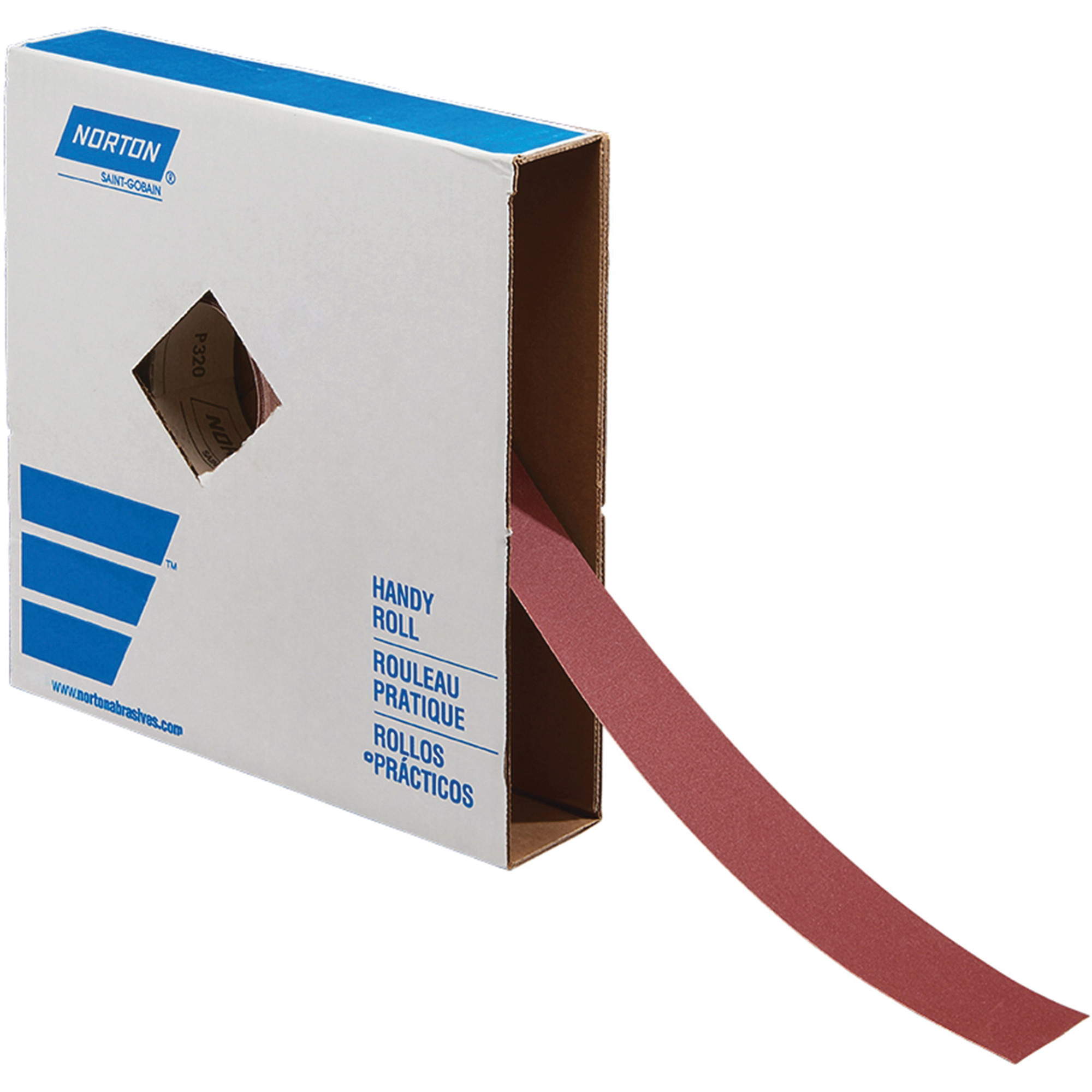 Rouleau de toile abrasive pour métal, Oxyde d'aluminium, 2" la x 150' lo, Grain 320
