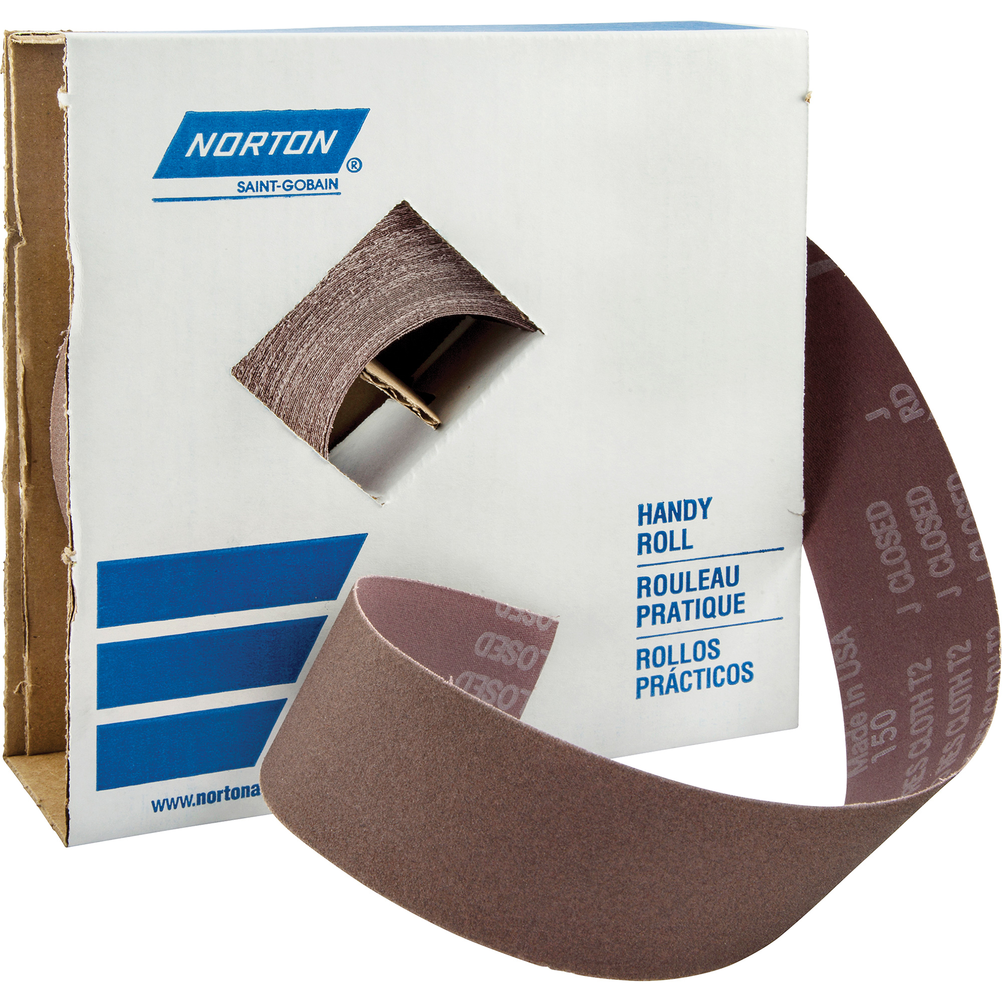 Rouleaux pour l'atelier MetaliteMD K225, Oxyde d'aluminium, 2" la x 150' lo, Grain 80