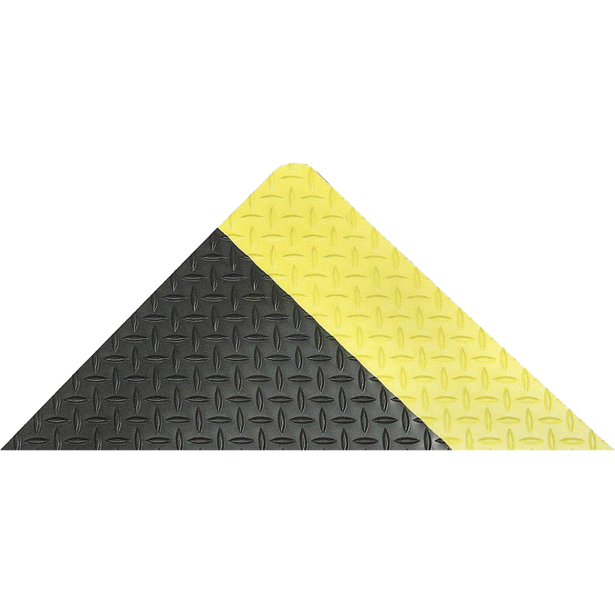Tapis antifatigue ergonomique Saddle TraxMC, Losange, 2' x 3' x 1", Noir/Jaune, Vinyle