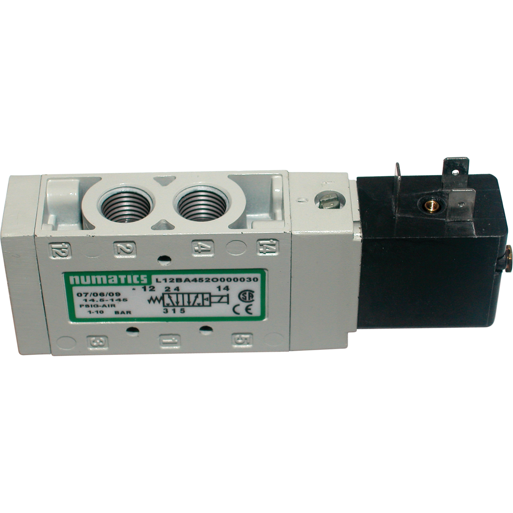 Électrovannes pilotes à 5 voies 2 positions et 4 voies, Tuyau de 1/4", 150 psi
