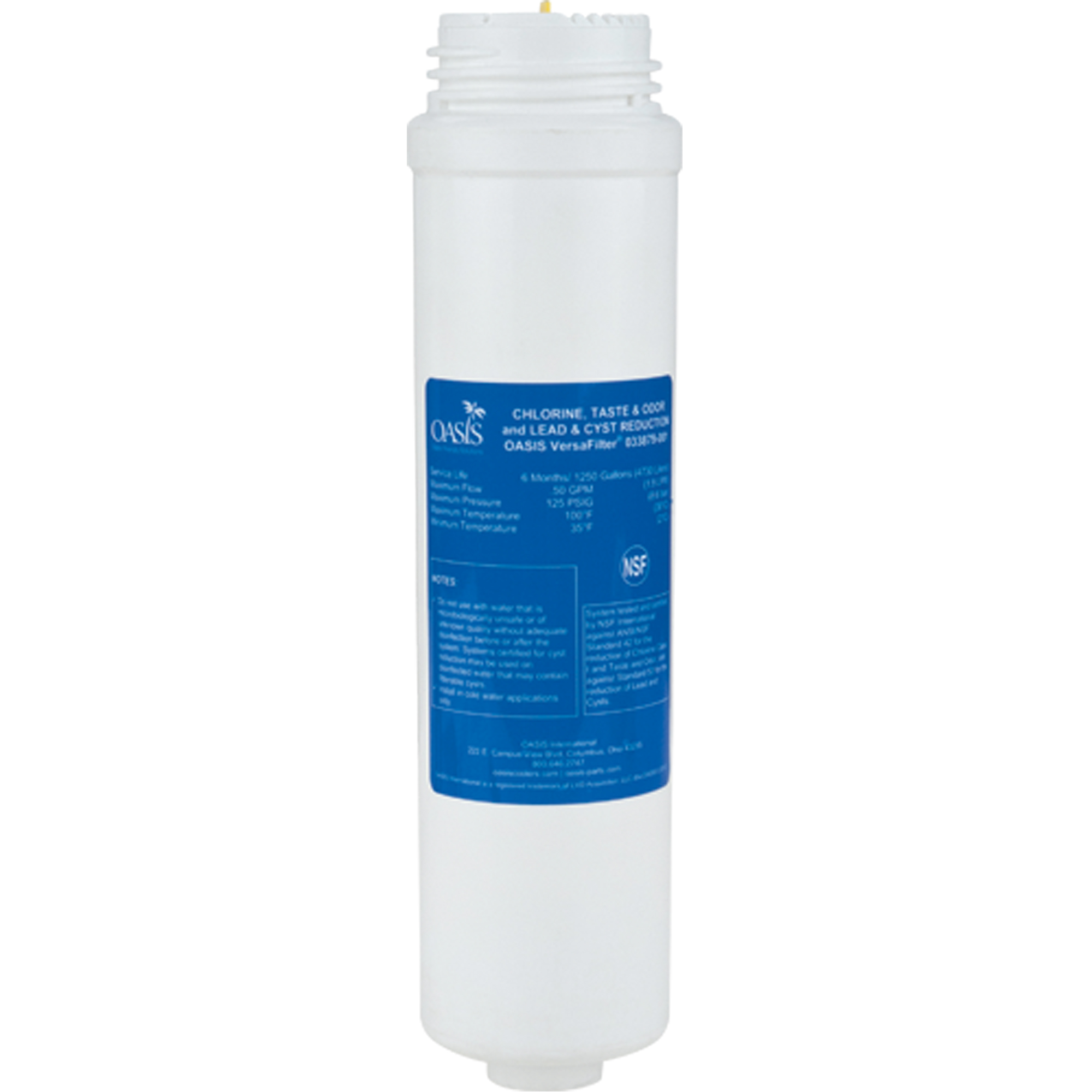 Filtres d'eau potable pour fontaines OasisMD - Cartouche de rechange, Utilize avec Fontaines OasisMD
