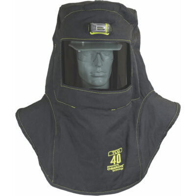 Cagoule de protection contre l'arc électrique TCGMC, Noir, 40 cal/cm², ANSI Z87.1/ASTM F1506/ASTM F1959/ASTM F2178/Répond ou surpasse la norme CSA Z462/NFPA 70E, 4 Arc électrique EPI catégorie niveau