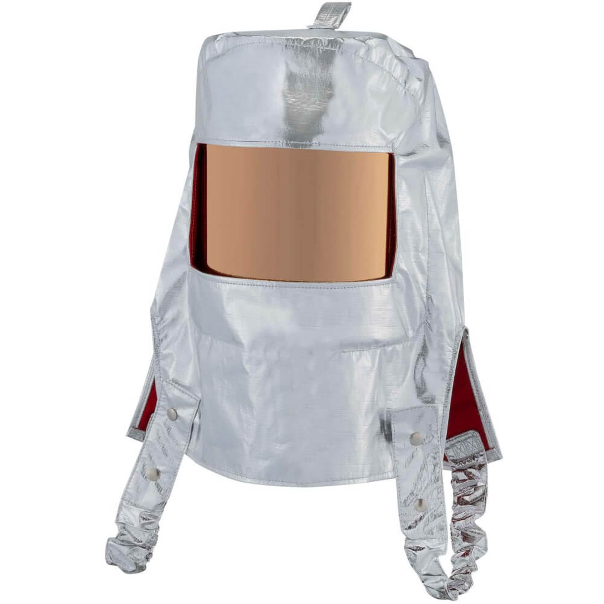 Cagoule réfléchissant la chaleur avec fenêtre transparente dorée