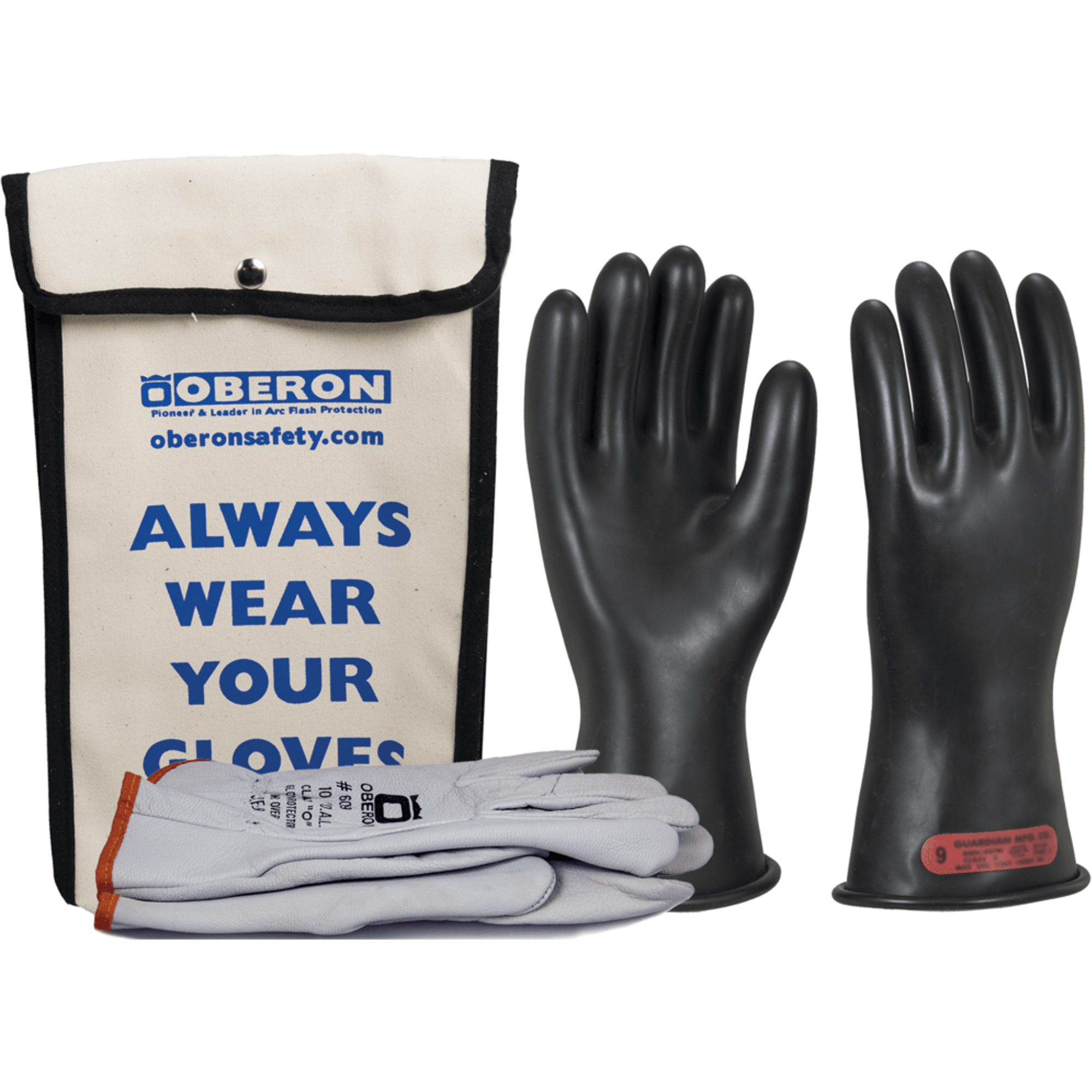 Ensemble de gants en caoutchouc pour l'électricité de classe 0, 10, 11" lo, 20 cal/cm², NFPA 70E