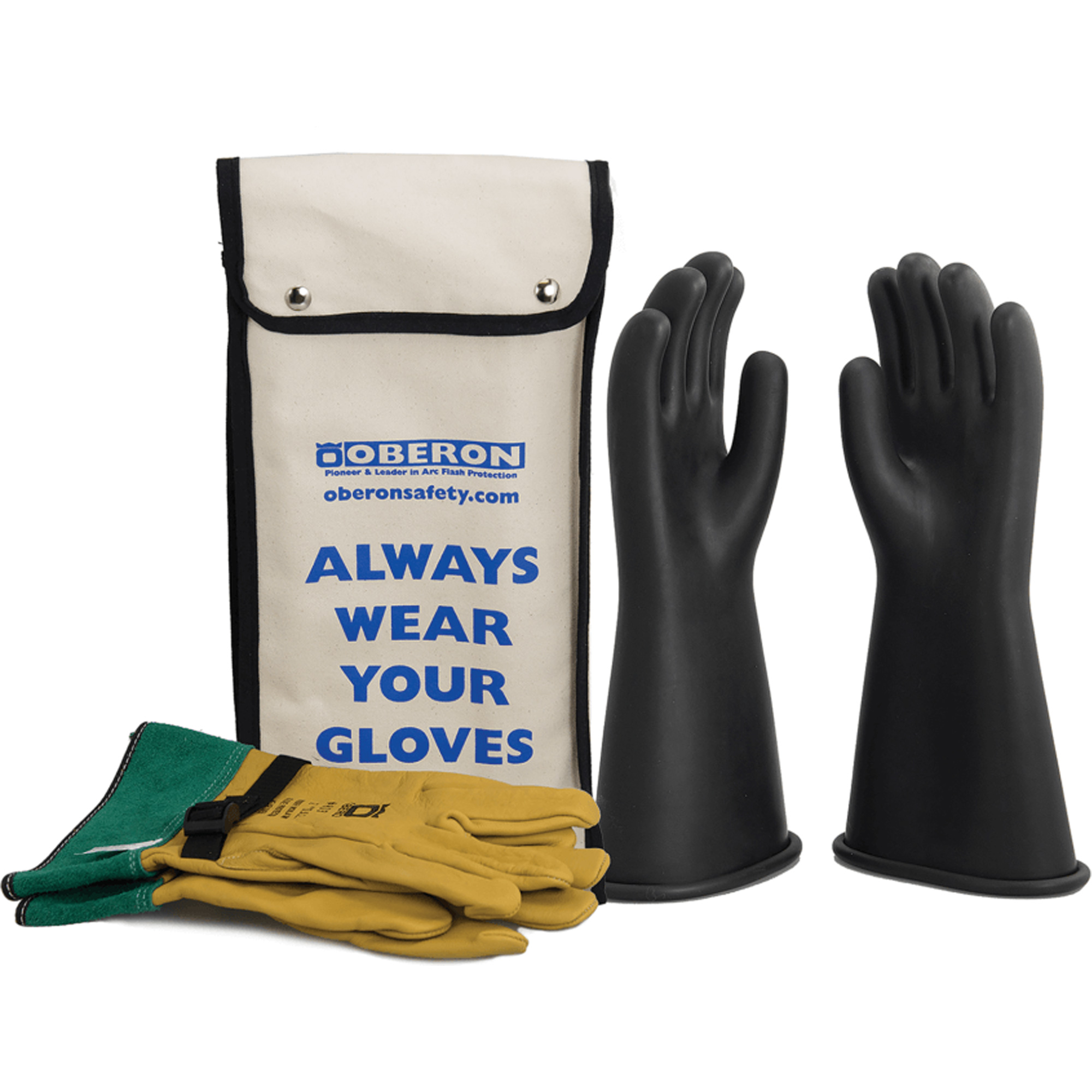 Ensemble de gants en caoutchouc pour l'électricité de classe 1, 8, 14" lo, 37 cal/cm², NFPA 70E