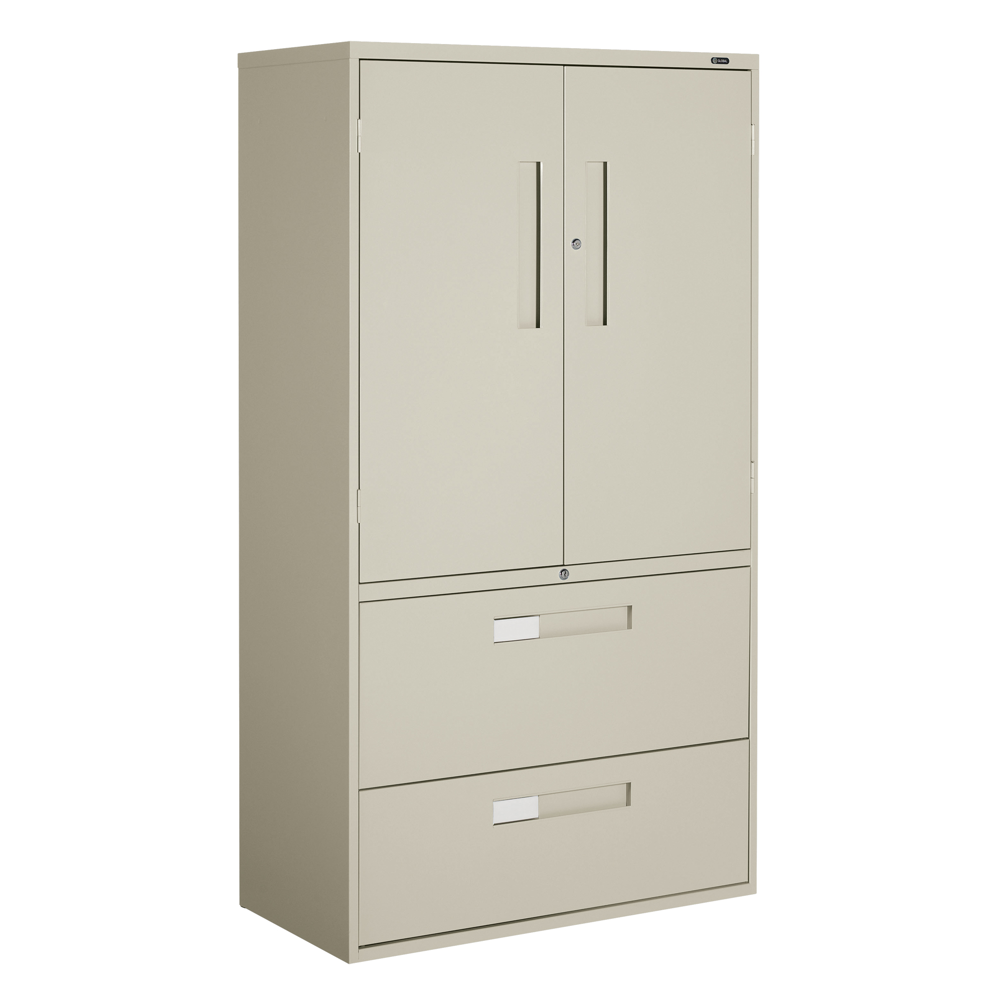 Armoire Multi-Stor, Acier, 3 Tablettes, 65-1/4" h x 36" la x 18" P, Beige