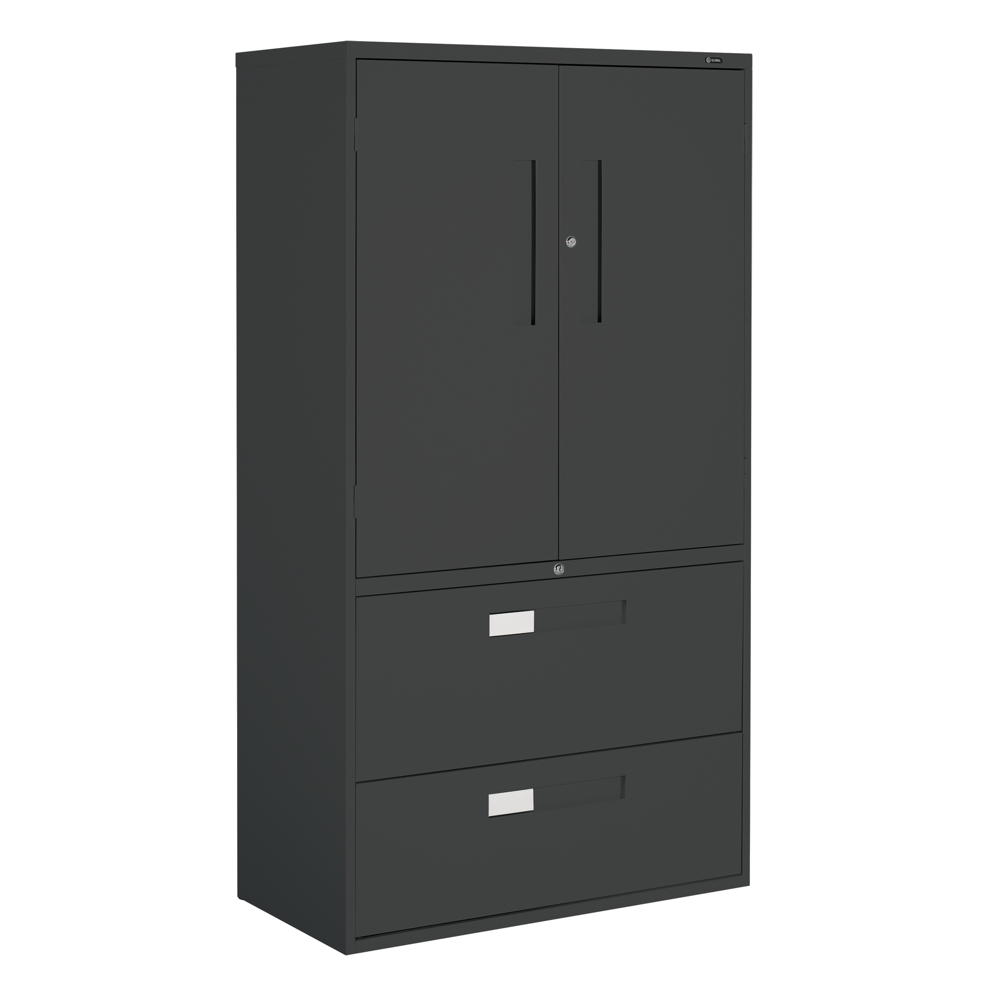Armoire Multi-Stor, Acier, 3 Tablettes, 65-1/4" h x 36" la x 18" P, Noir