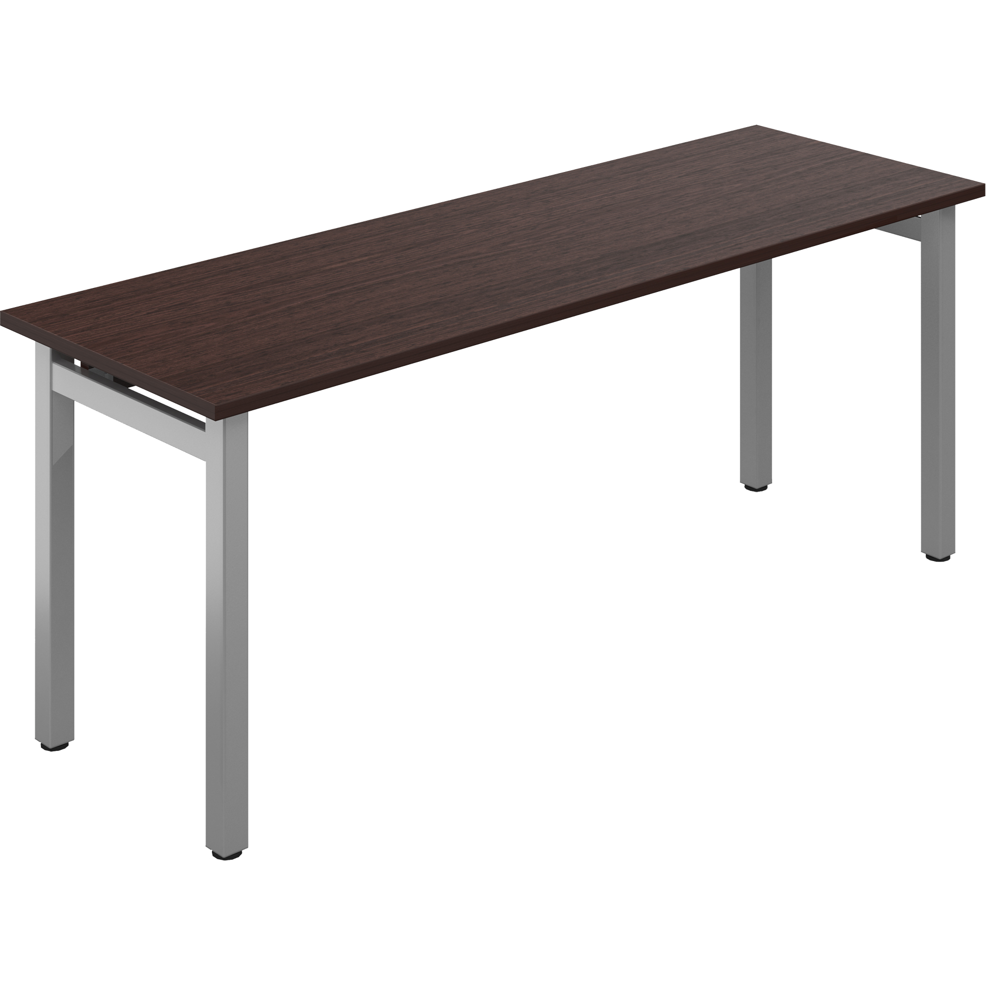 Bureau de style ionique, 72" la x 29" h, Brun foncé