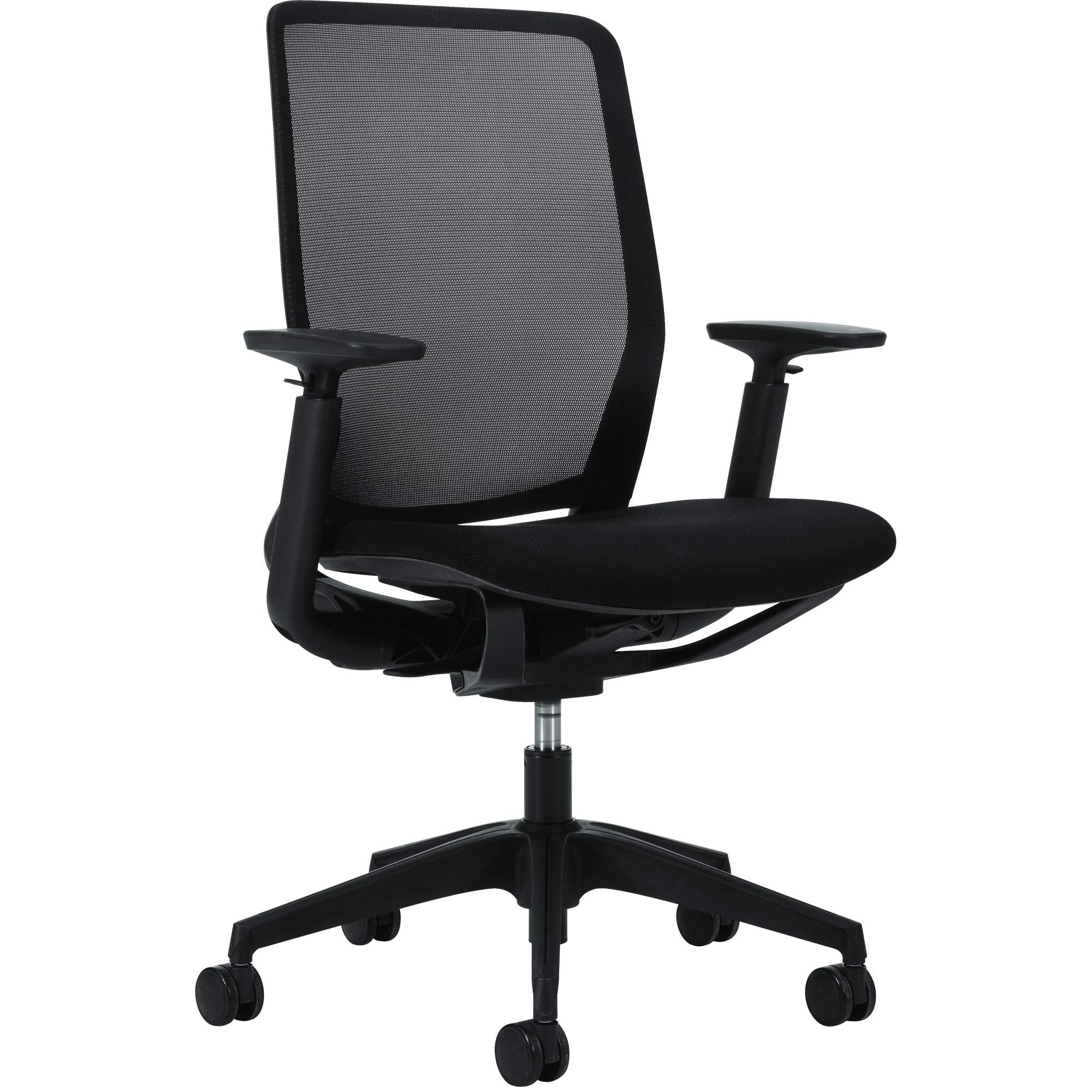 Chaise à dossier haut avec basculement synchronisé robuste Kody, Mailles, Noir, Capacité 300 lb