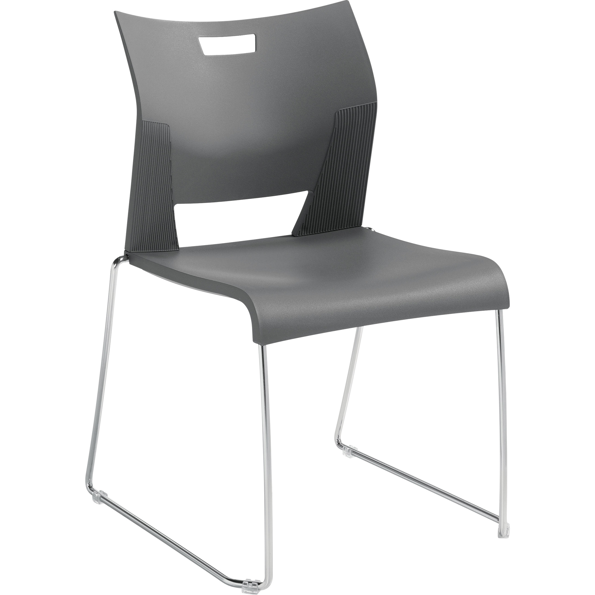Chaise de formation sans bras DuetMC, Plastique, Hauteur 33-1/4", Capacité 350 lb, Gris