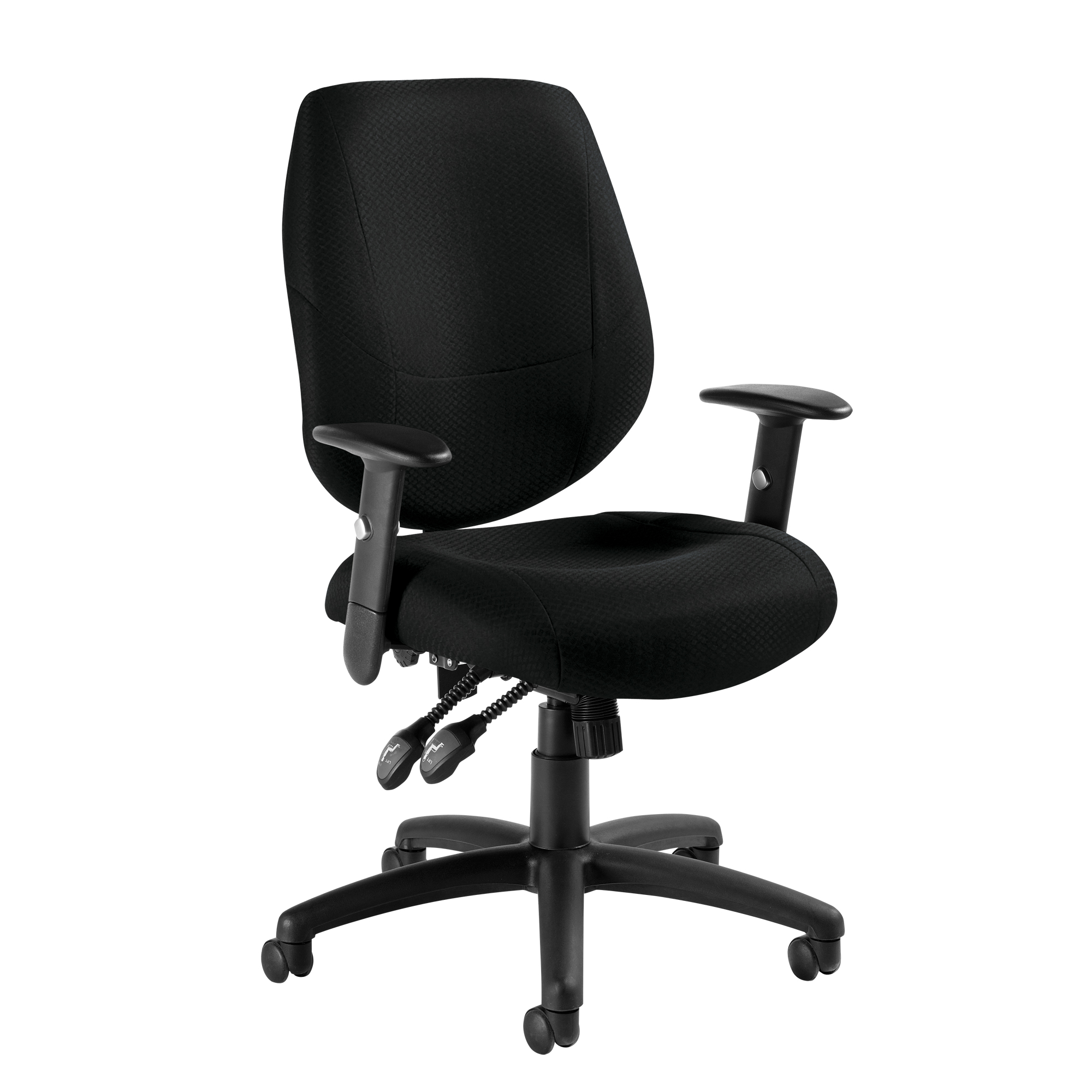 Chaise d'opérateur Six 31, Tissu, Noir, Capacité 250 lb