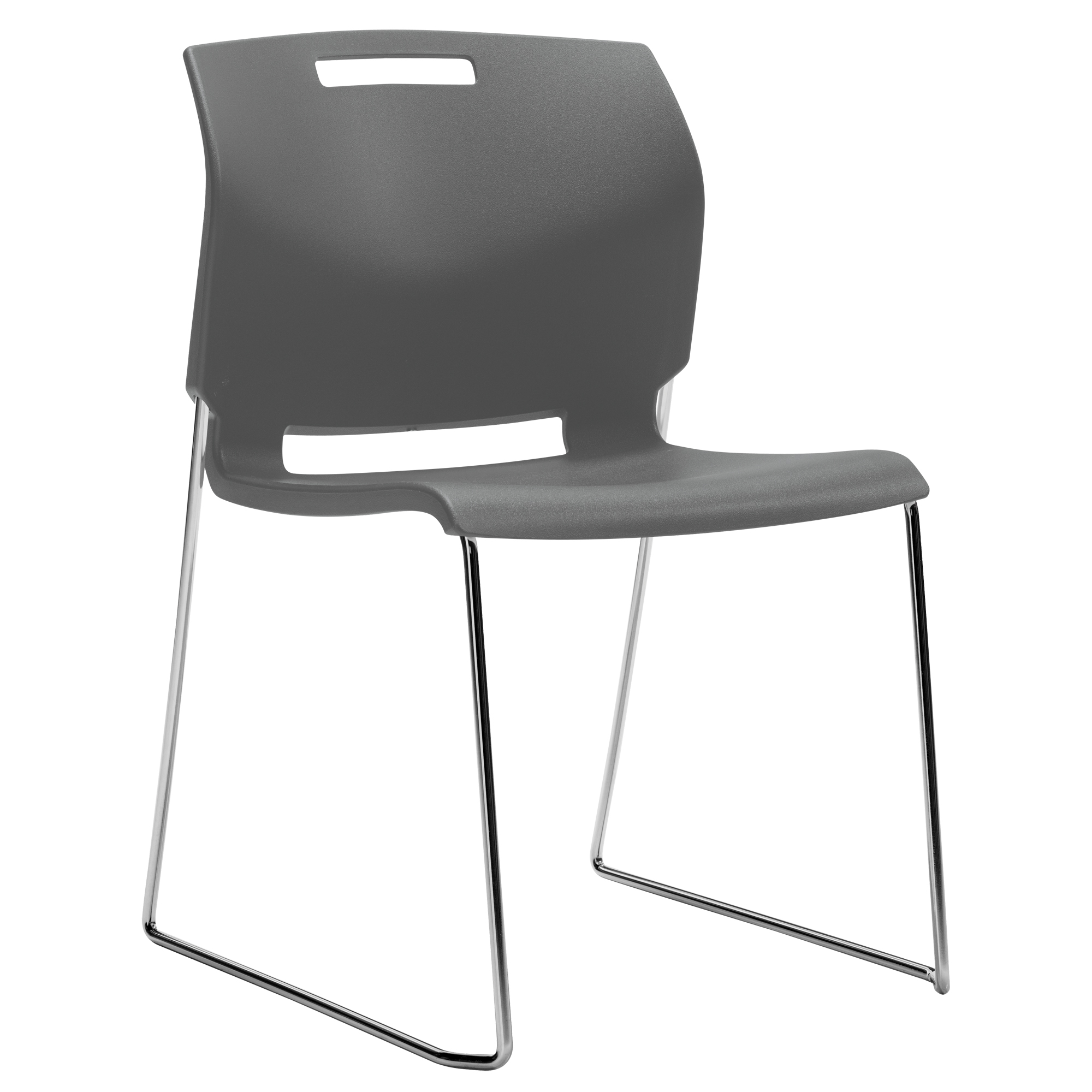 Chaise, Plastique, Hauteur 32-1/2", Capacité 300 lb, Gris