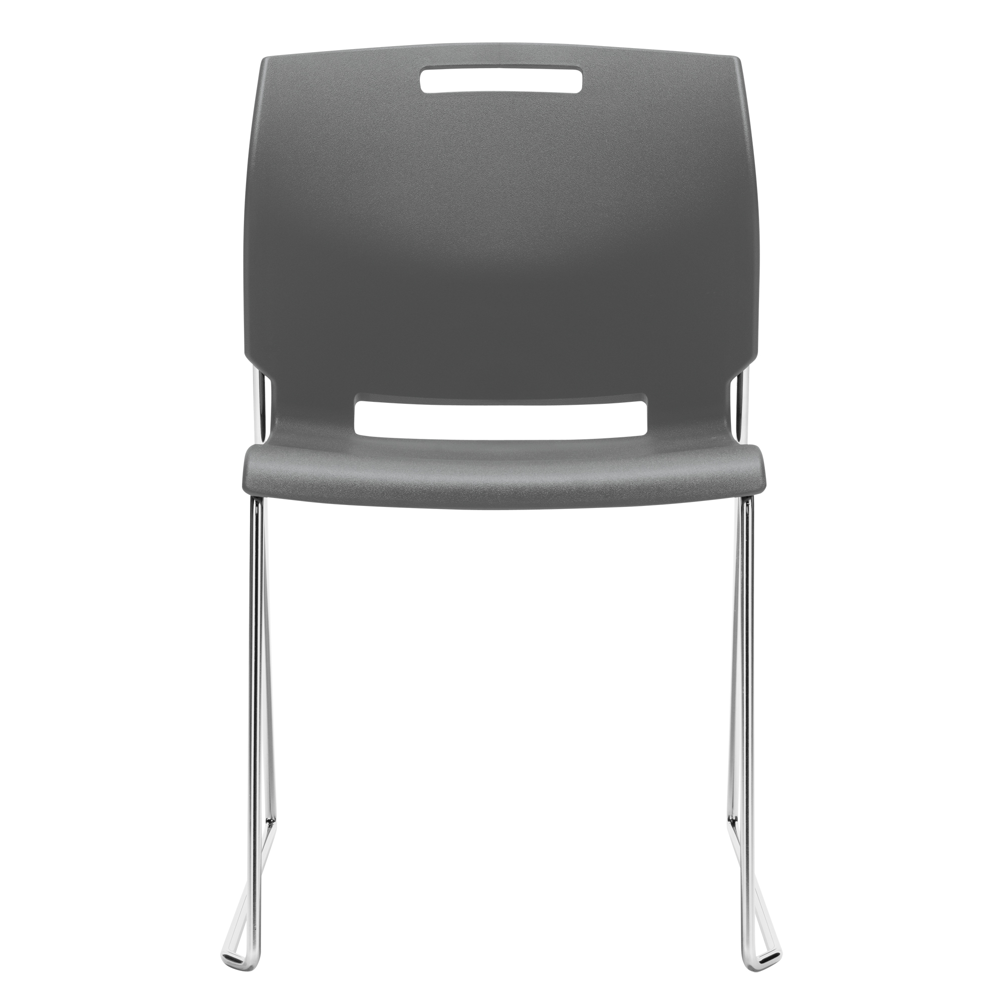 Chaise, Plastique, Hauteur 32-1/2", Capacité 300 lb, Gris – Image 2