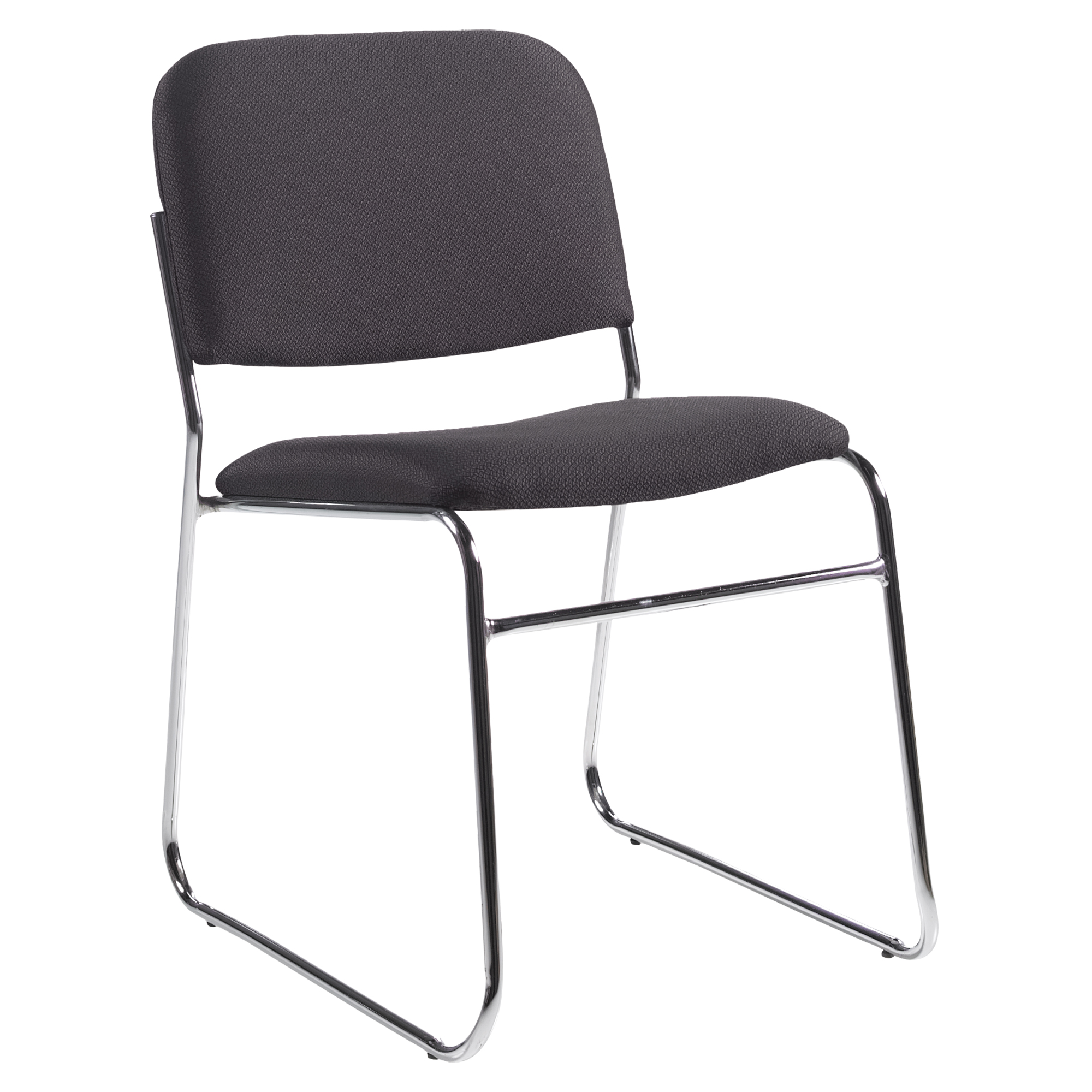 Chaise sans accoudoirs, Tissu, Hauteur 30", Capacité 200 lb, Noir