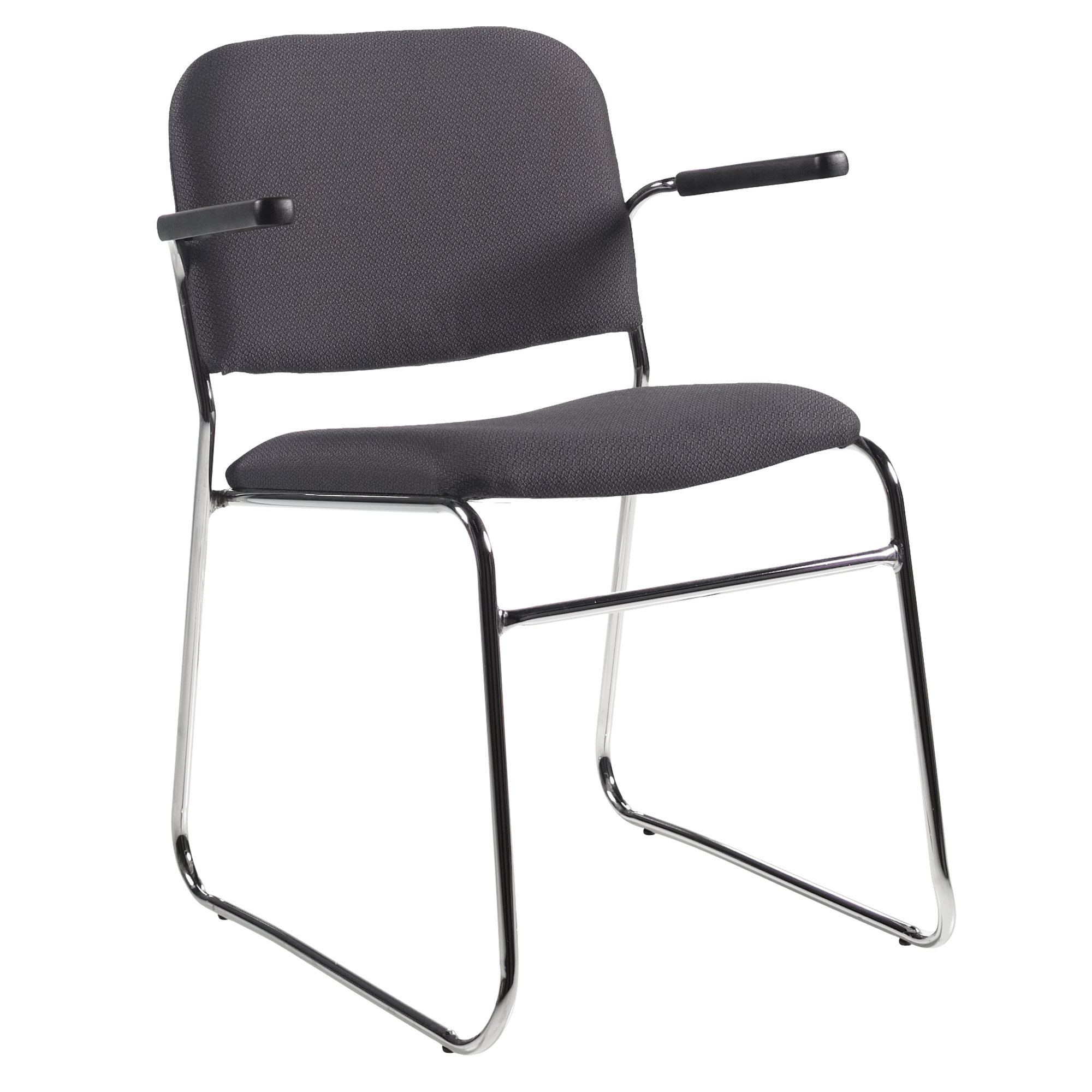 Chaise, Tissu, Hauteur 30", Capacité 200 lb, Noir