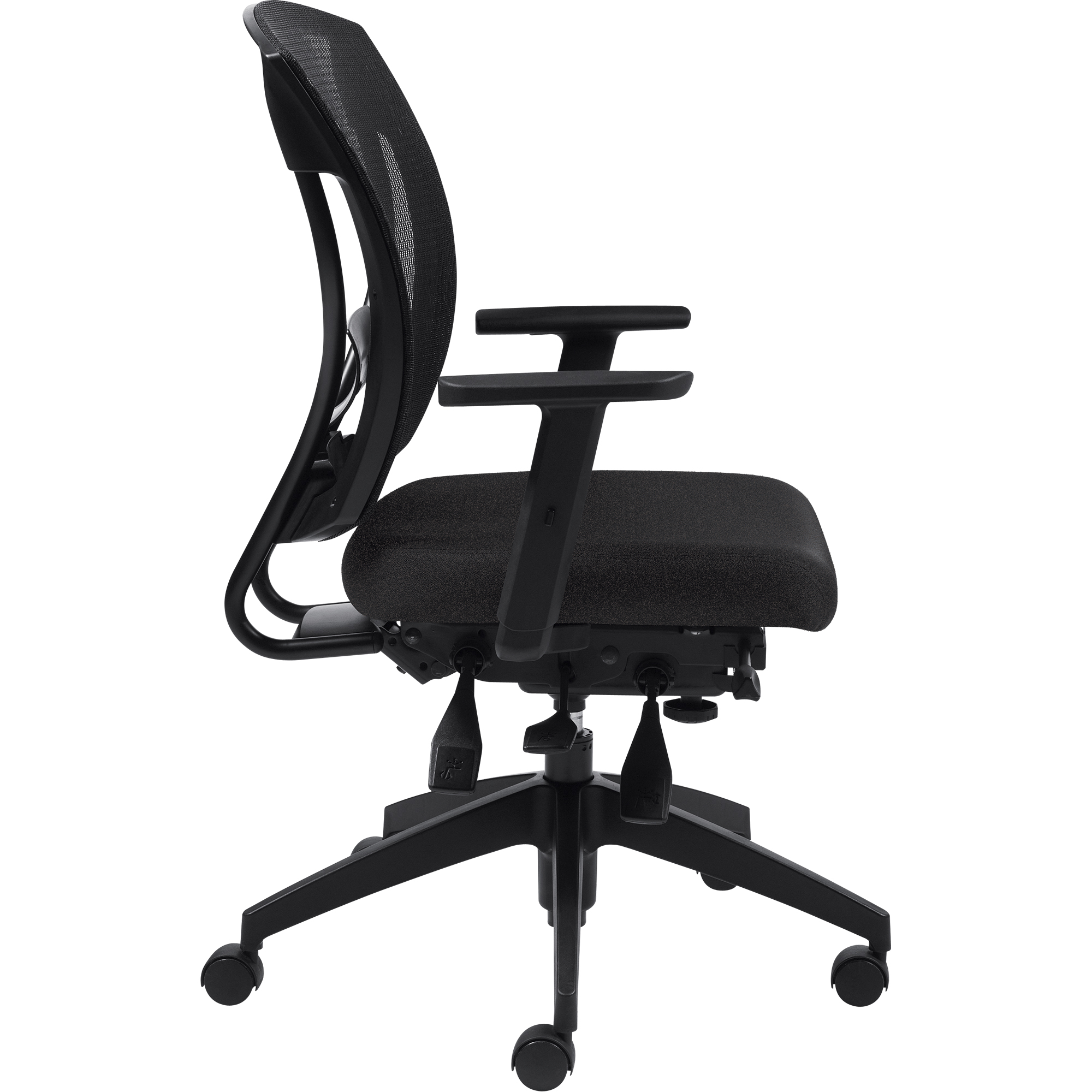 Chaises à bras Multi-Tilter, Tissu, Charbon, Capacité 300 lb